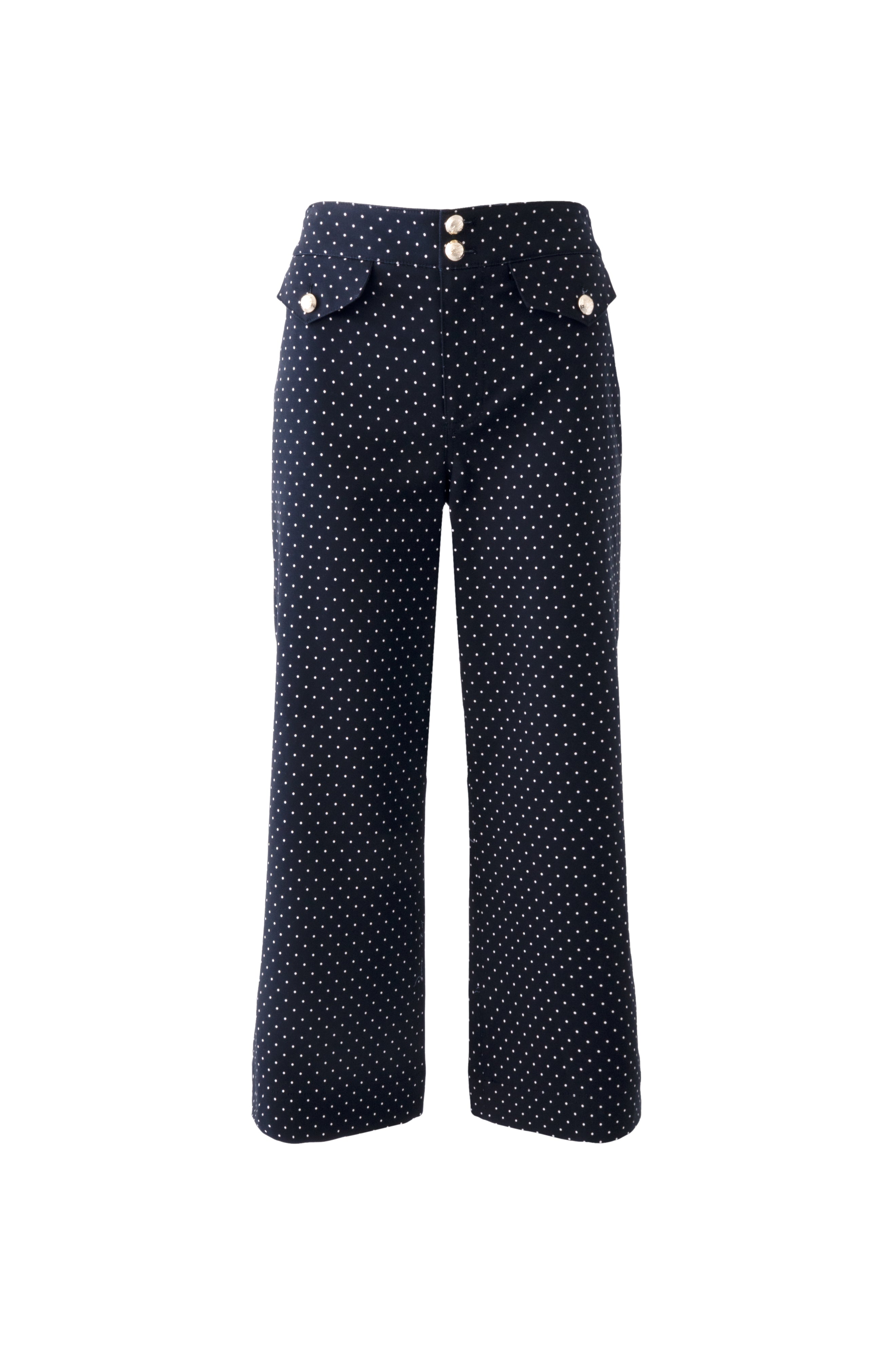 COTTON TWILL POLKA DOT WIDE LEG PANT View 2 | New Arrivals COTTON TWILL POLKA DOT WIDE LEG PANT View 2 | New Arrivals