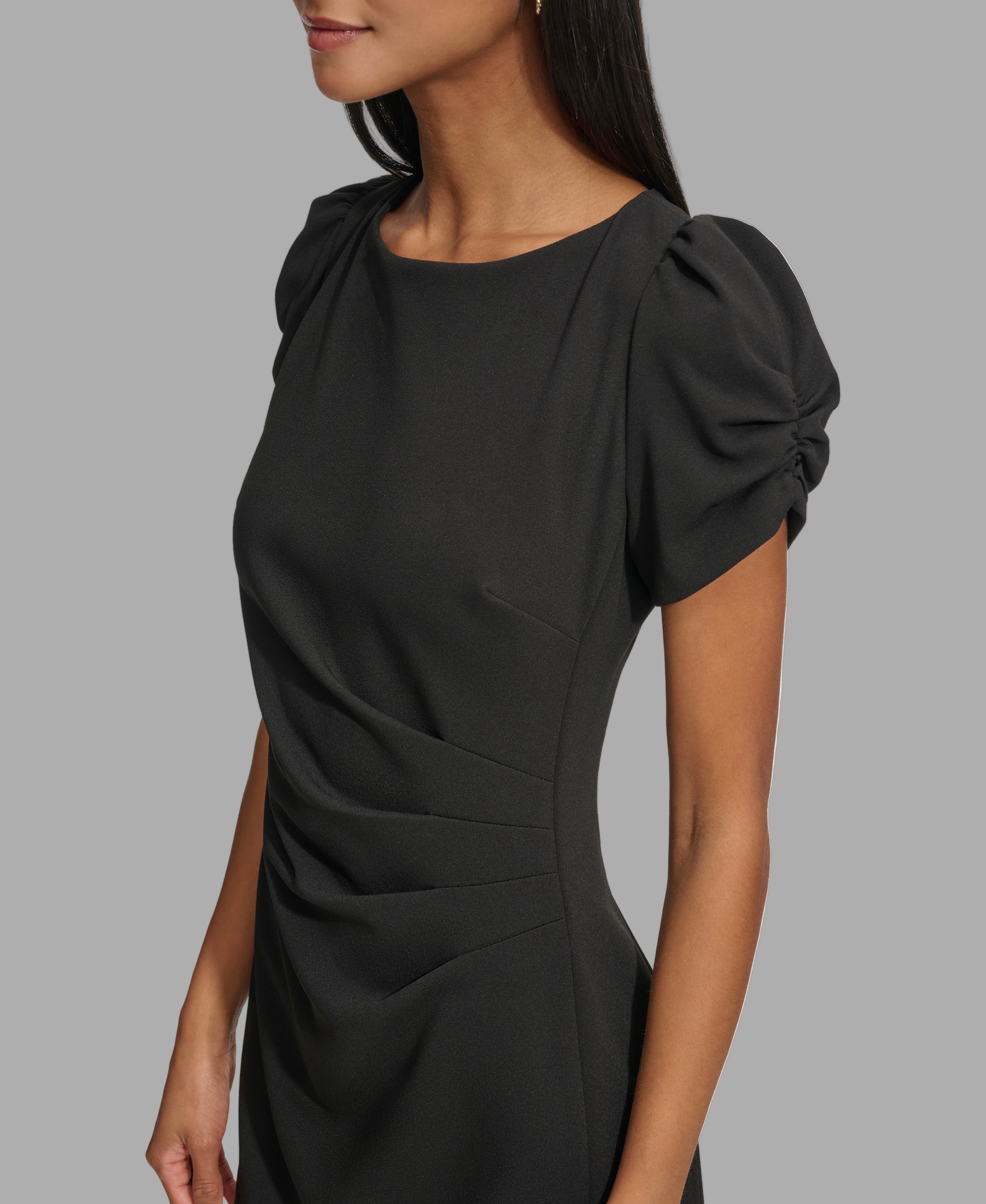ROUCHED SHEATH DRESS WITH PUFF SLEEVES VIEW 5 | Women's Sale ROUCHED SHEATH DRESS WITH PUFF SLEEVES VIEW 5 | Women's Sale