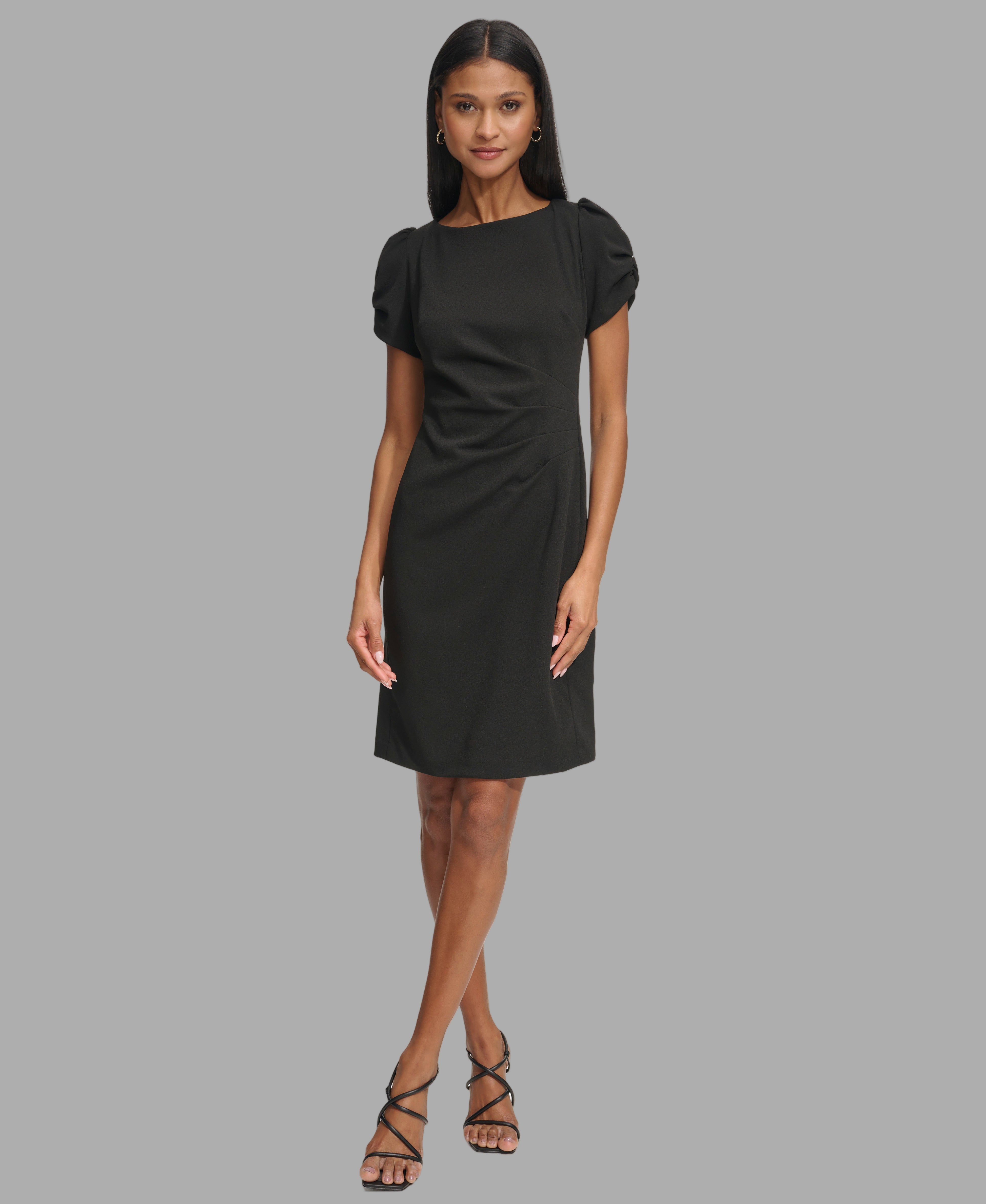 ROUCHED SHEATH DRESS WITH PUFF SLEEVES VIEW 4 | Women's Sale ROUCHED SHEATH DRESS WITH PUFF SLEEVES VIEW 4 | Women's Sale