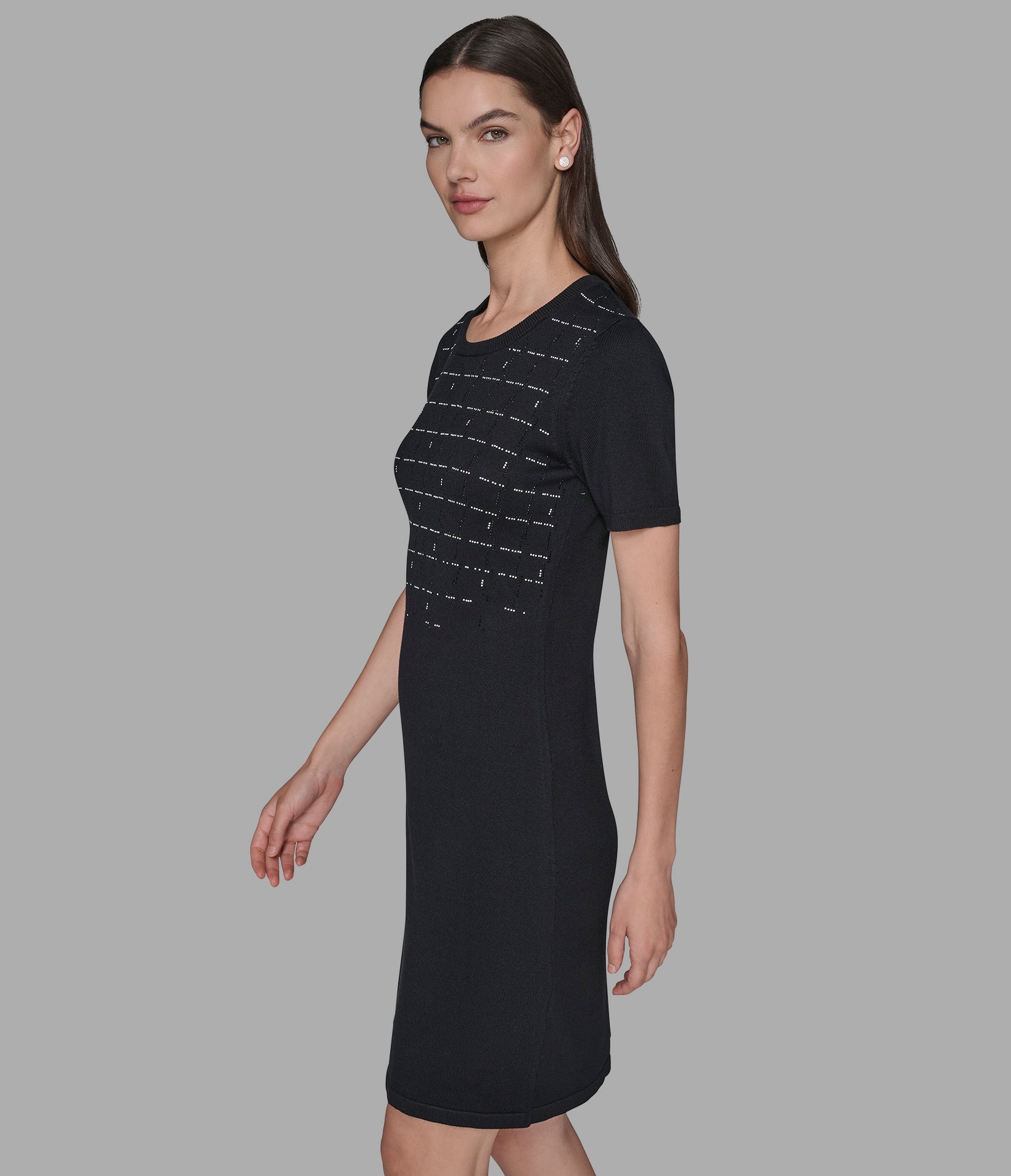 EMBROIDERED SWEATER DRESS VIEW 3 | Women's Clothing Sale EMBROIDERED SWEATER DRESS VIEW 3 | Women's Clothing Sale