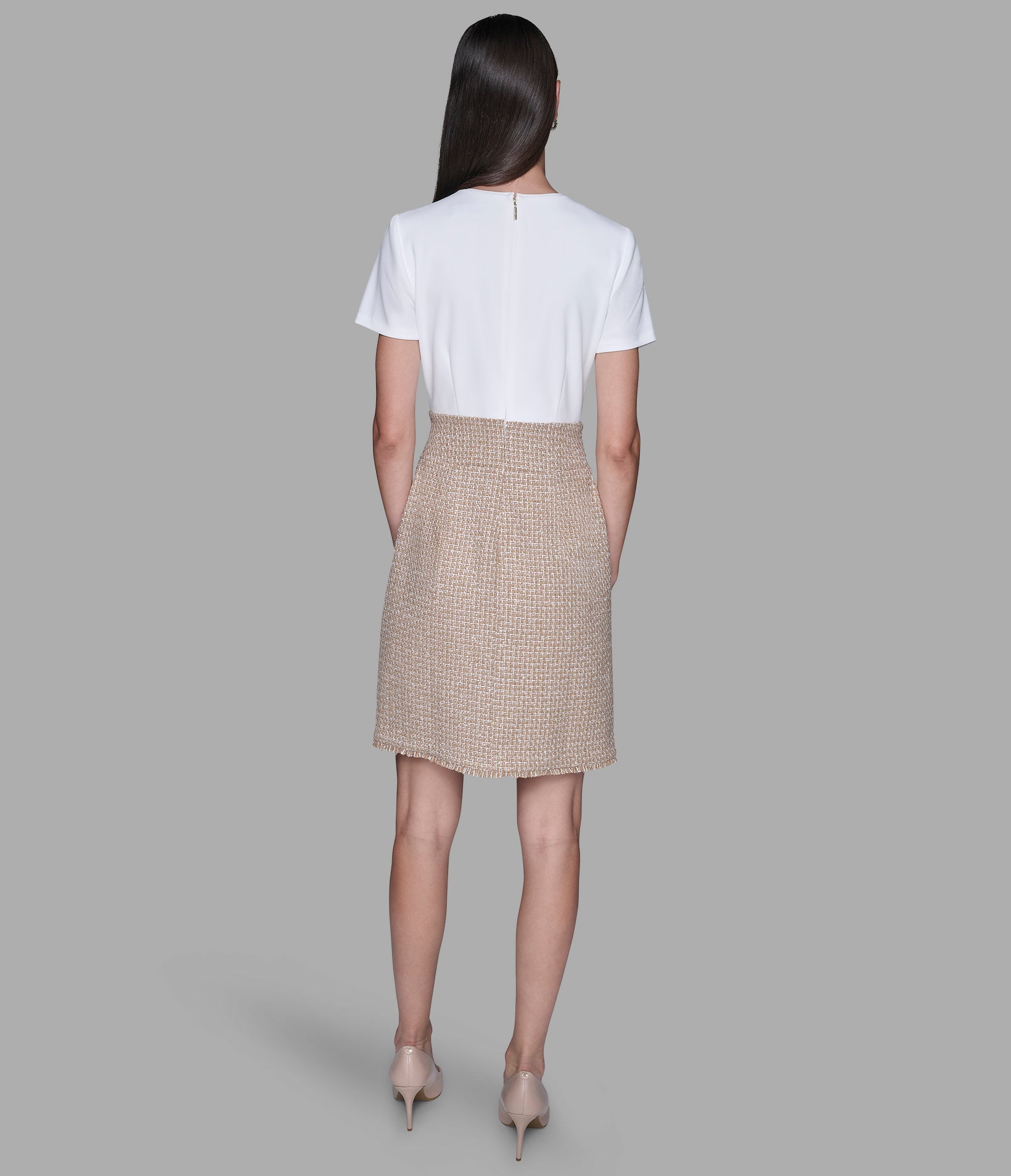 CHAIN-EMBELLISHED TWEED CO-ORD DRESS View 2 | Women's Sale CHAIN-EMBELLISHED TWEED CO-ORD DRESS View 2 | Women's Sale