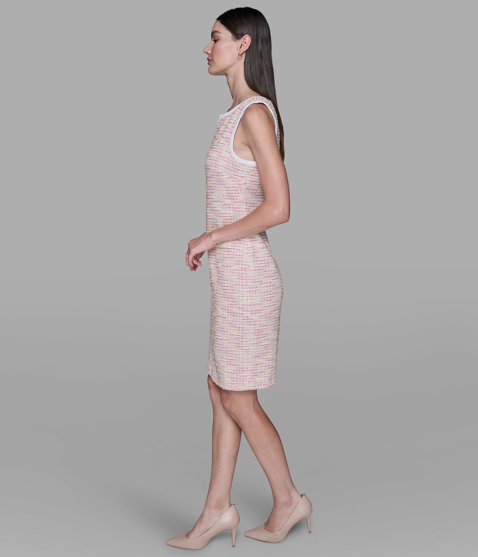 KNIT TWEED SHEATH DRESS VIEW 3 | Valentine's Day Shop KNIT TWEED SHEATH DRESS VIEW 3 | Valentine's Day Shop