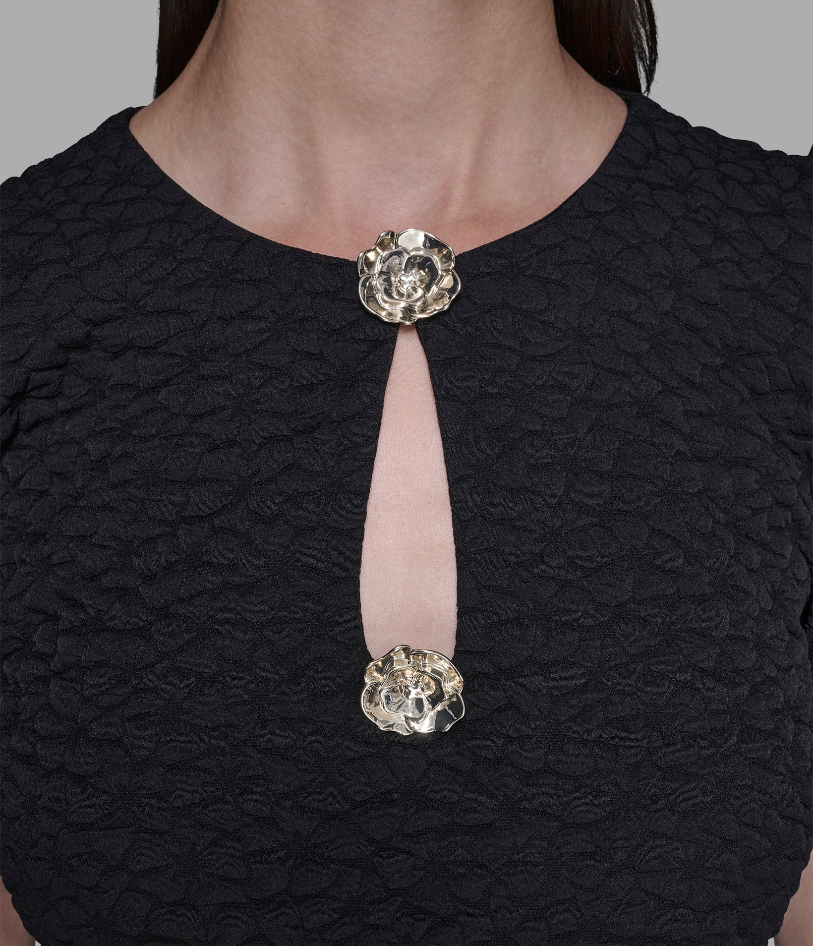 FLORAL JACQUARD DRESS WITH PUFF SLEEVES VIEW 5 | Valentine's Day Shop FLORAL JACQUARD DRESS WITH PUFF SLEEVES VIEW 5 | Valentine's Day Shop