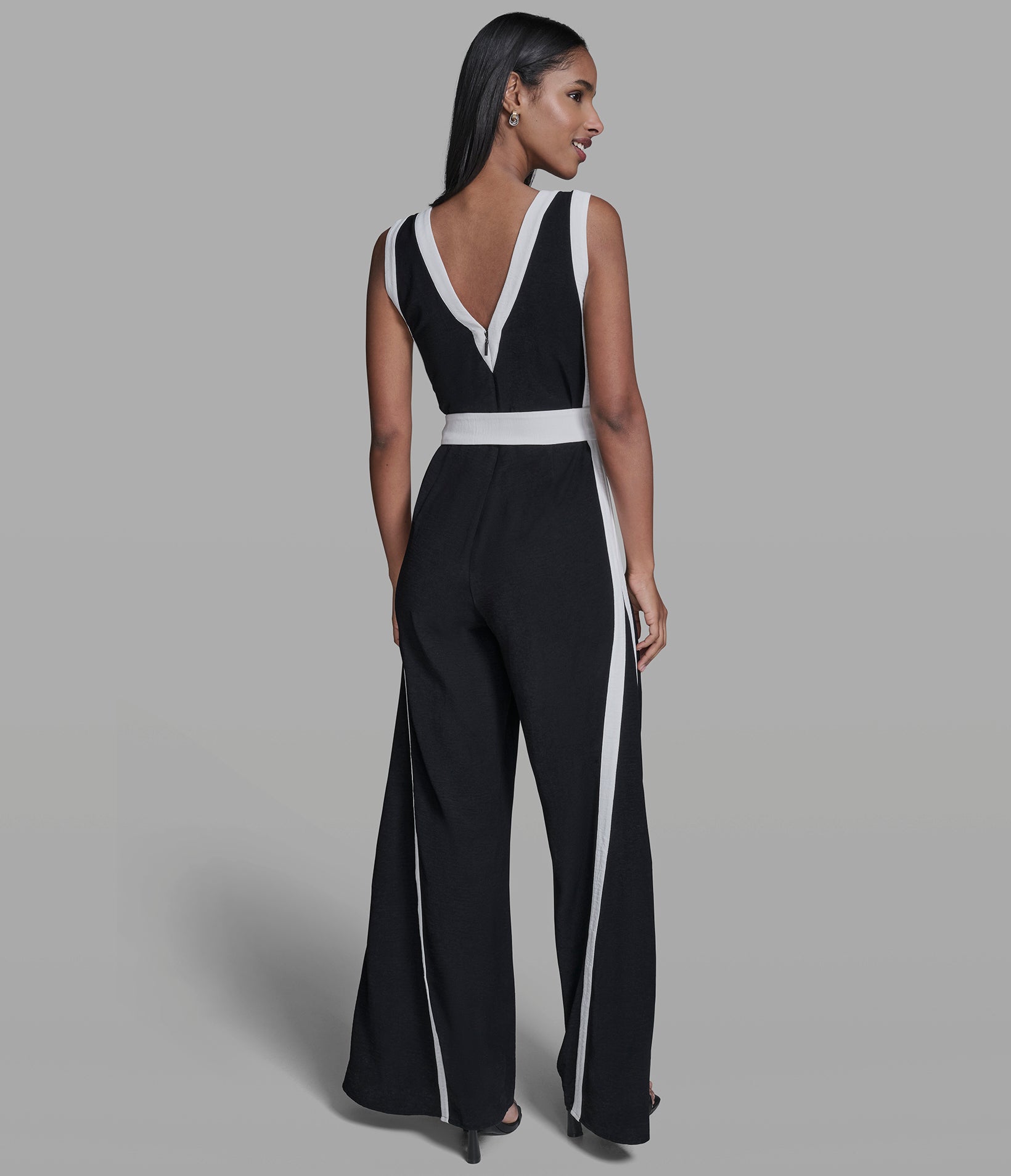 CONTRAST TRIM JUMPSUIT View 2 | New Women's Clothing CONTRAST TRIM JUMPSUIT View 2 | New Women's Clothing