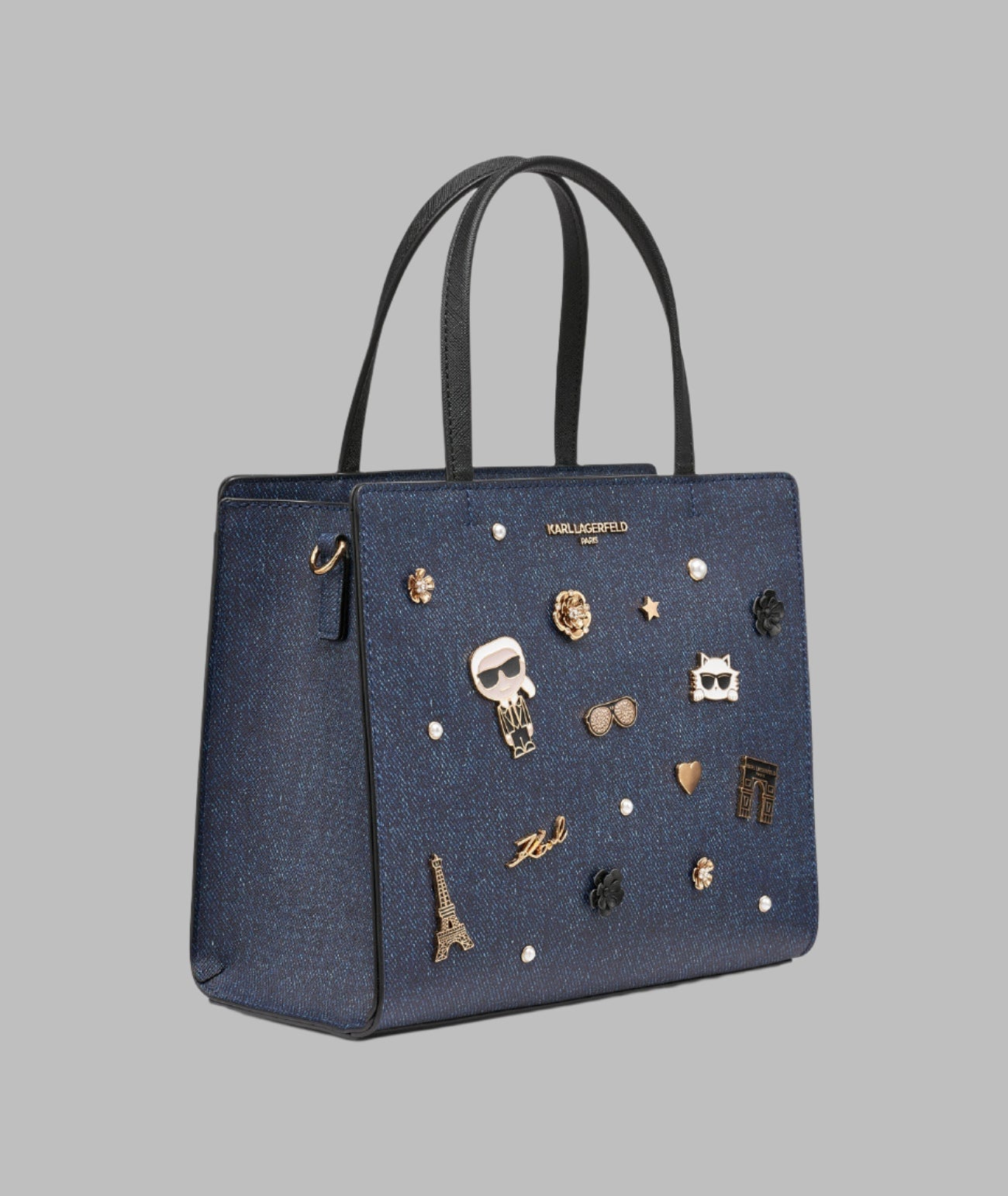 MAYBELLE DENIM SATCHEL WITH PINS View 2 | Women's Bags Sale MAYBELLE DENIM SATCHEL WITH PINS View 2 | Women's Bags Sale