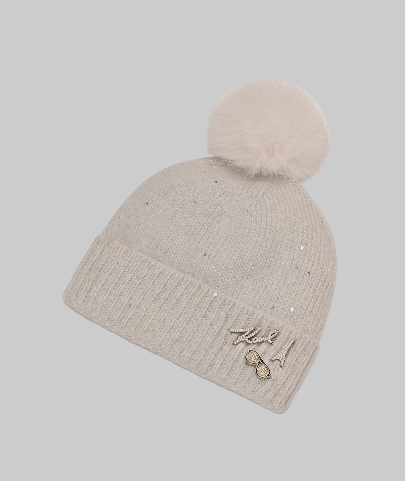 SEQUIN FAUX FUR POM HAT View 2 | Women's Accessories SEQUIN FAUX FUR POM HAT View 2 | Women's Accessories