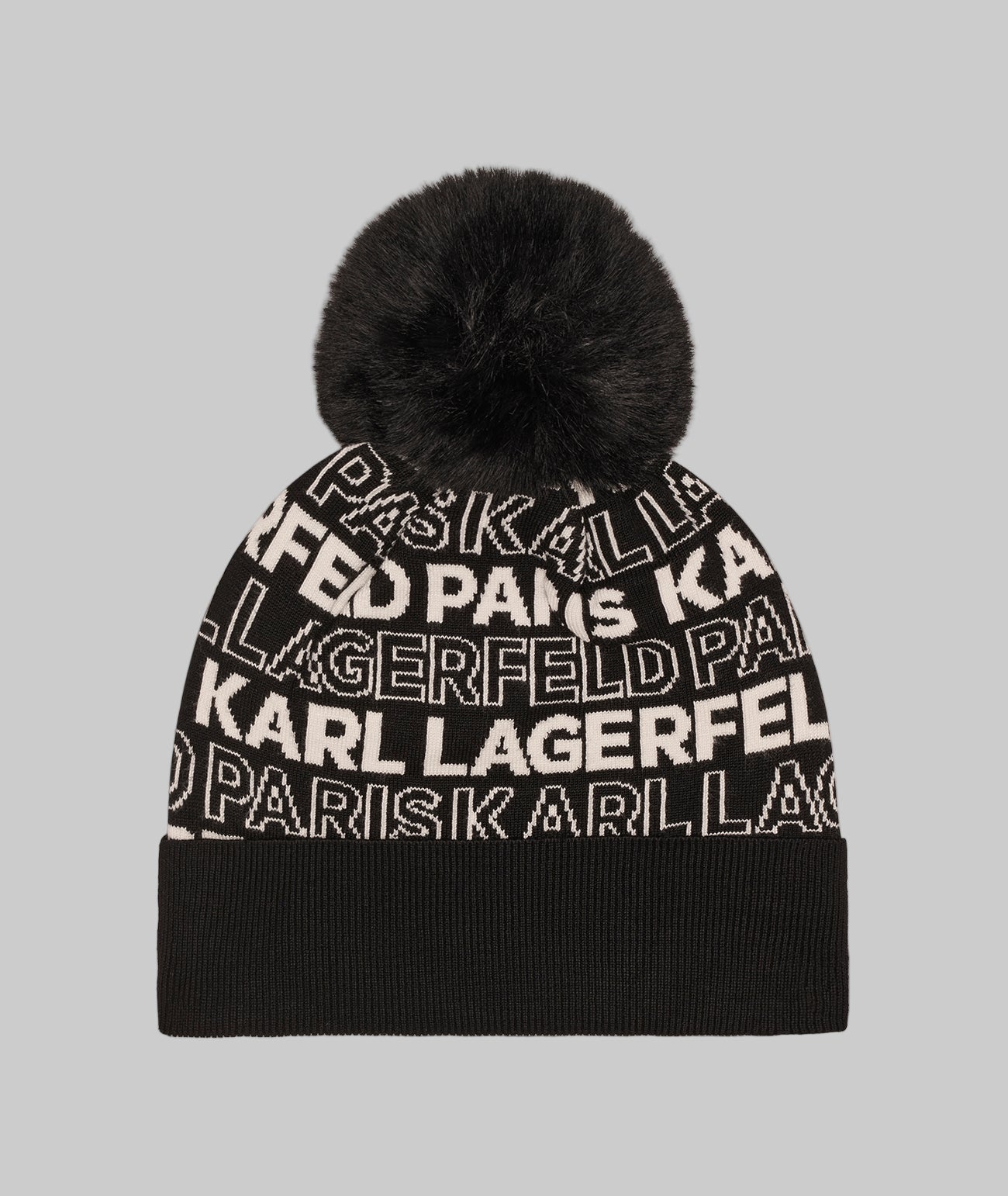 KLP LOGO STUD FAUX FUR POM HAT VIEW 3 | Women's Accessories KLP LOGO STUD FAUX FUR POM HAT VIEW 3 | Women's Accessories