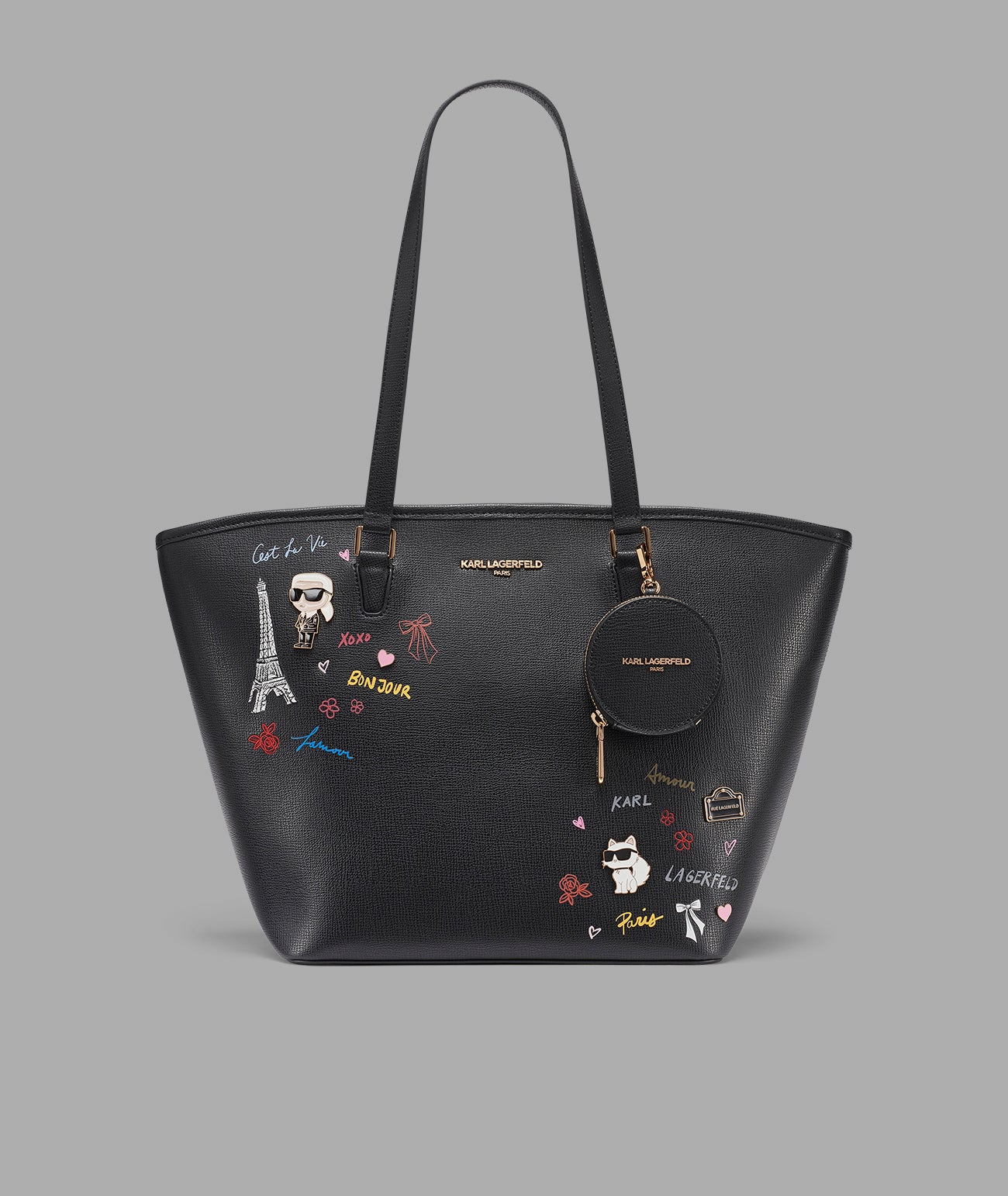 ADELE TOTE WITH KARL ART View 1 | Women's Totes ADELE TOTE WITH KARL ART View 1 | Women's Totes