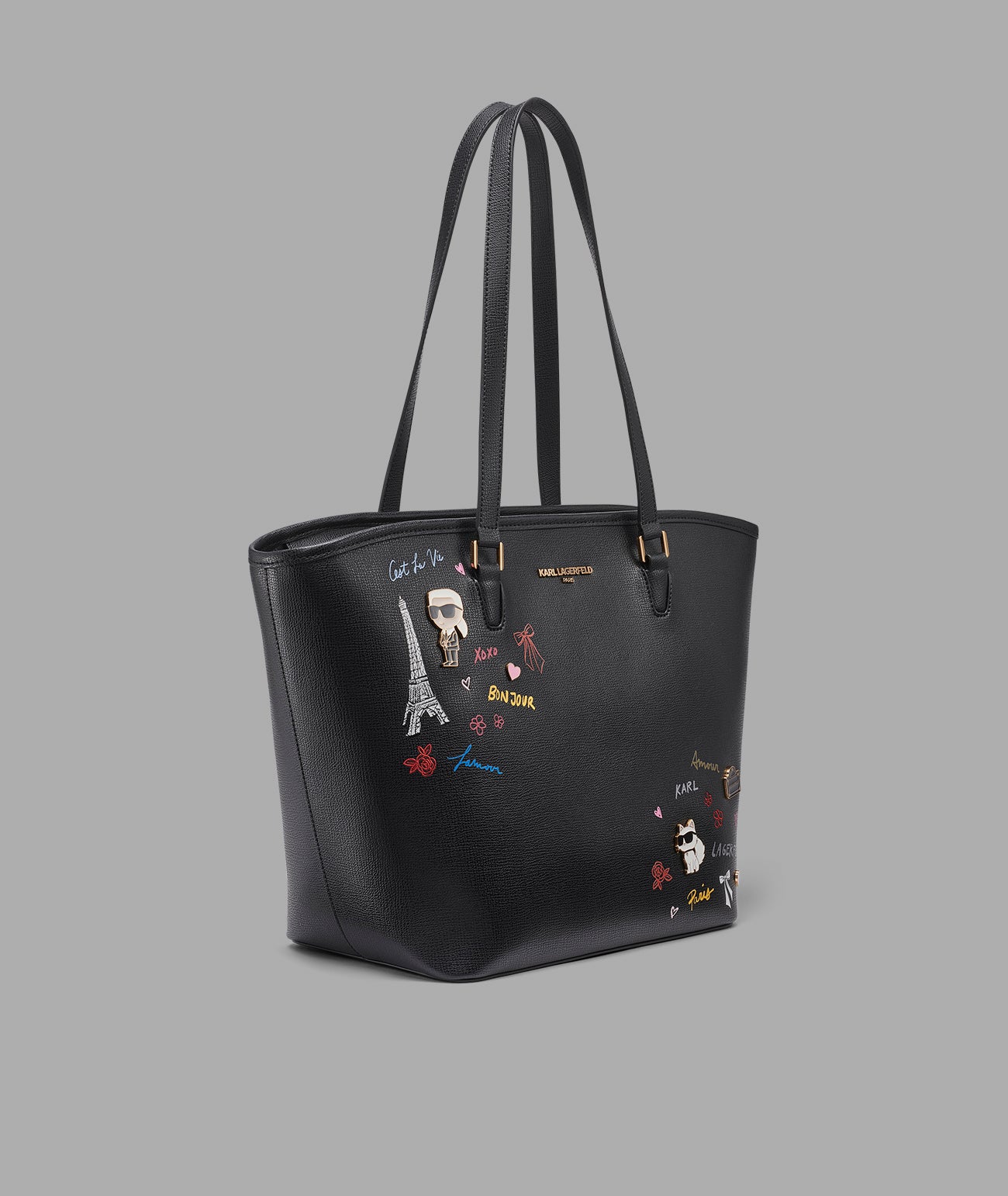ADELE TOTE WITH KARL ART View 2 | Women's Totes ADELE TOTE WITH KARL ART View 2 | Women's Totes
