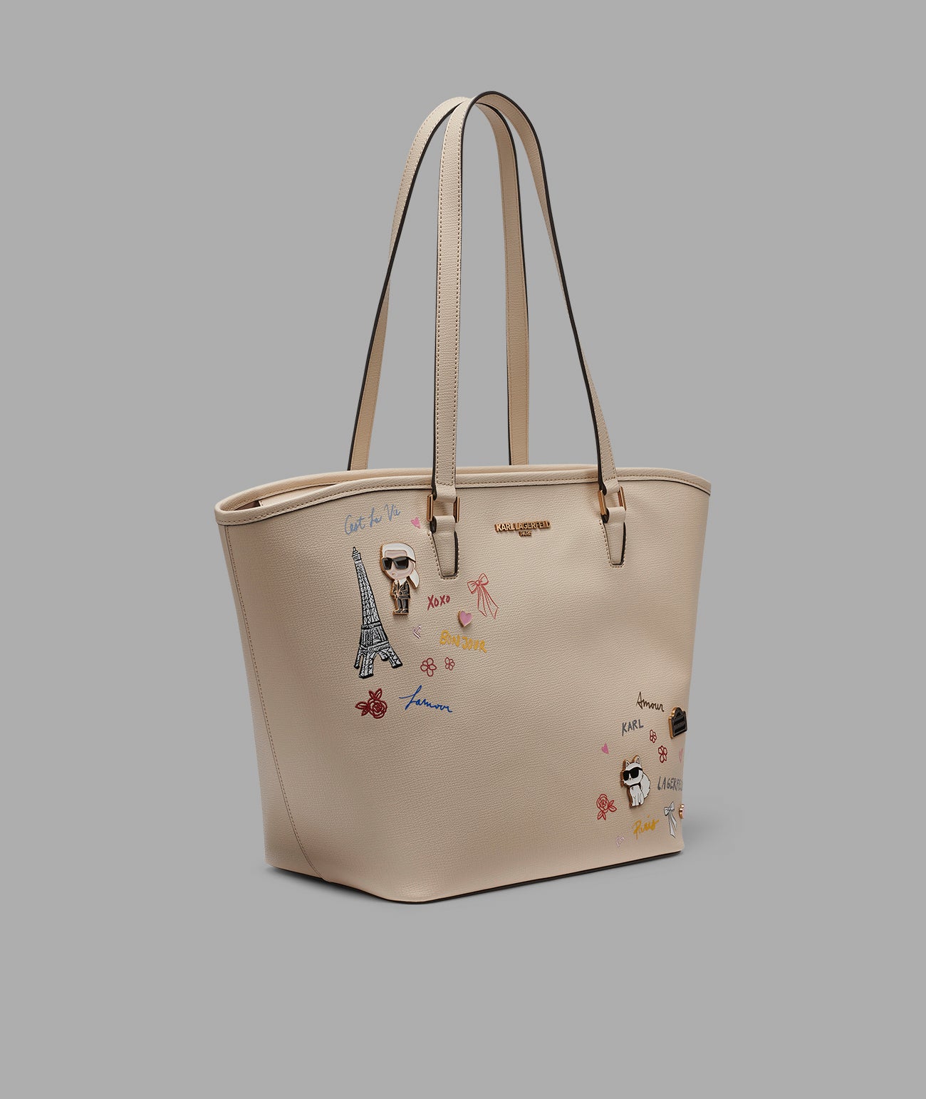 ADELE TOTE WITH KARL ART View 2 | Women's Totes ADELE TOTE WITH KARL ART View 2 | Women's Totes