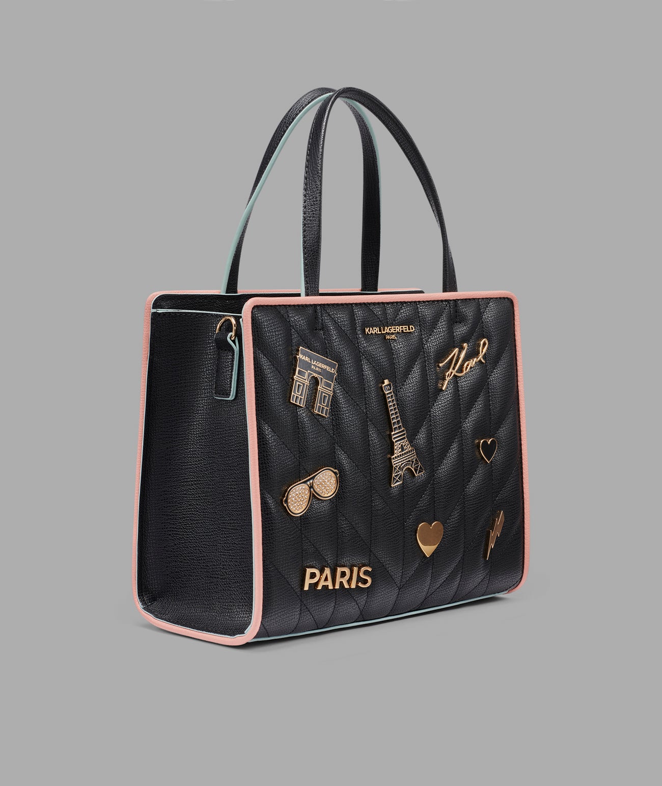 MAYBELLE SATCHEL WITH PINS AND CONTRAST TRIM View 2 | Women's Satchels MAYBELLE SATCHEL WITH PINS AND CONTRAST TRIM View 2 | Women's Satchels