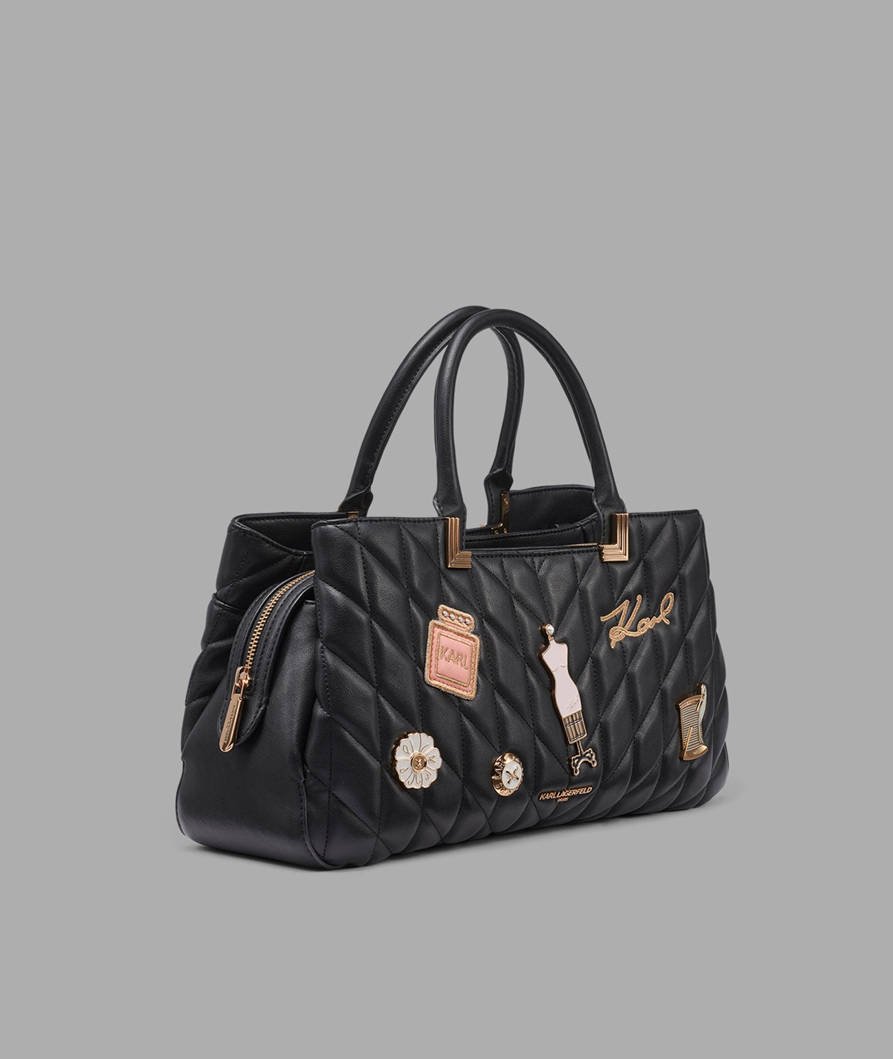 MERIBEL SATCHEL WITH OVERSIZED FASHION PINS View 2 | Women's Satchels MERIBEL SATCHEL WITH OVERSIZED FASHION PINS View 2 | Women's Satchels