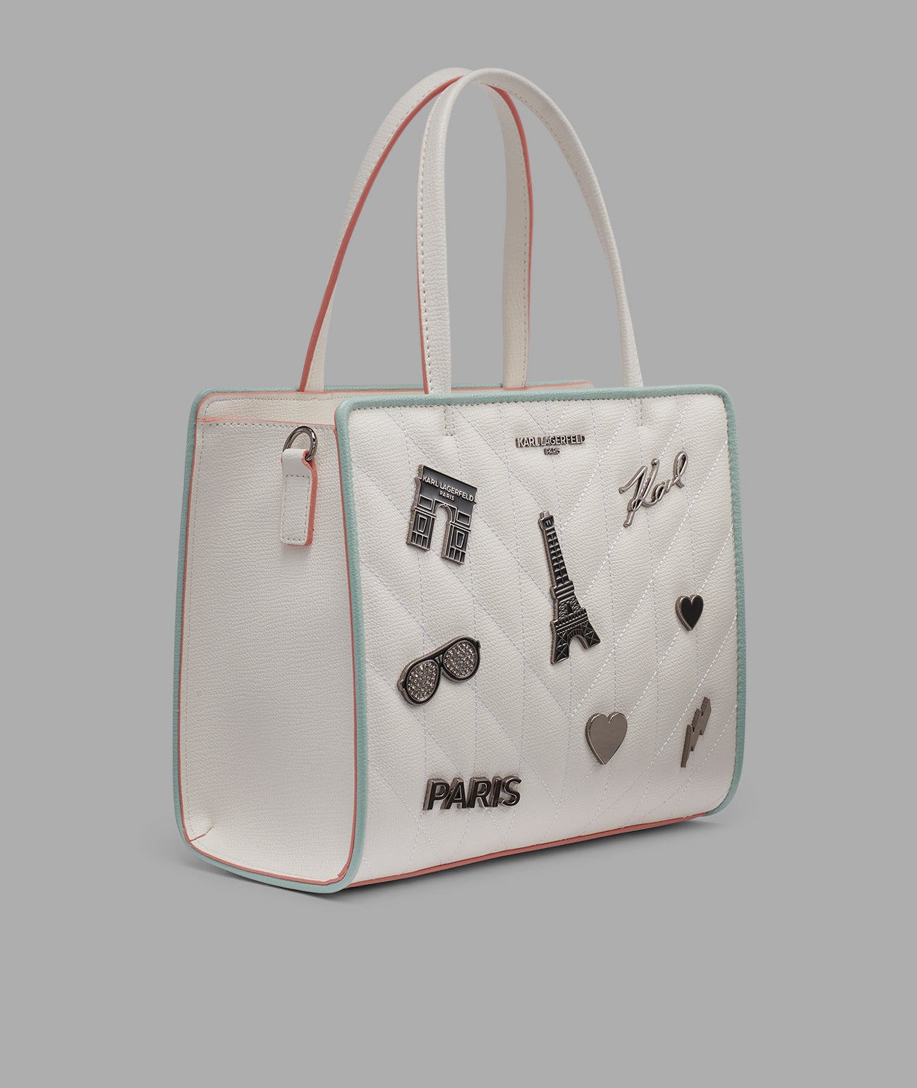 MAYBELLE SATCHEL WITH PINS AND CONTRAST TRIM View 2 | Women's Satchels MAYBELLE SATCHEL WITH PINS AND CONTRAST TRIM View 2 | Women's Satchels