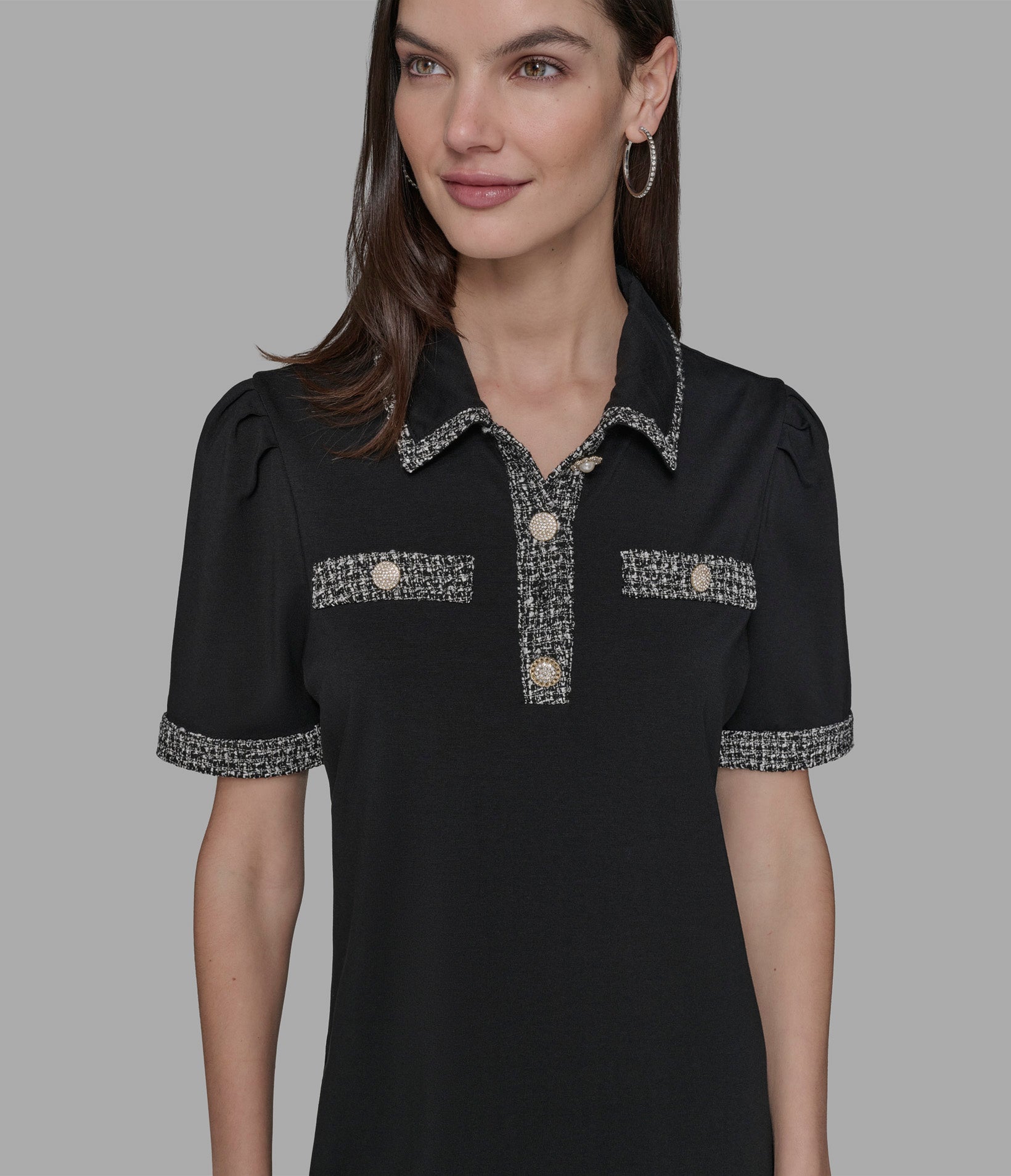 TWEED TRIM POLO DRESS VIEW 5 | WOMEN'S FALL COLLECTION TWEED TRIM POLO DRESS VIEW 5 | WOMEN'S FALL COLLECTION