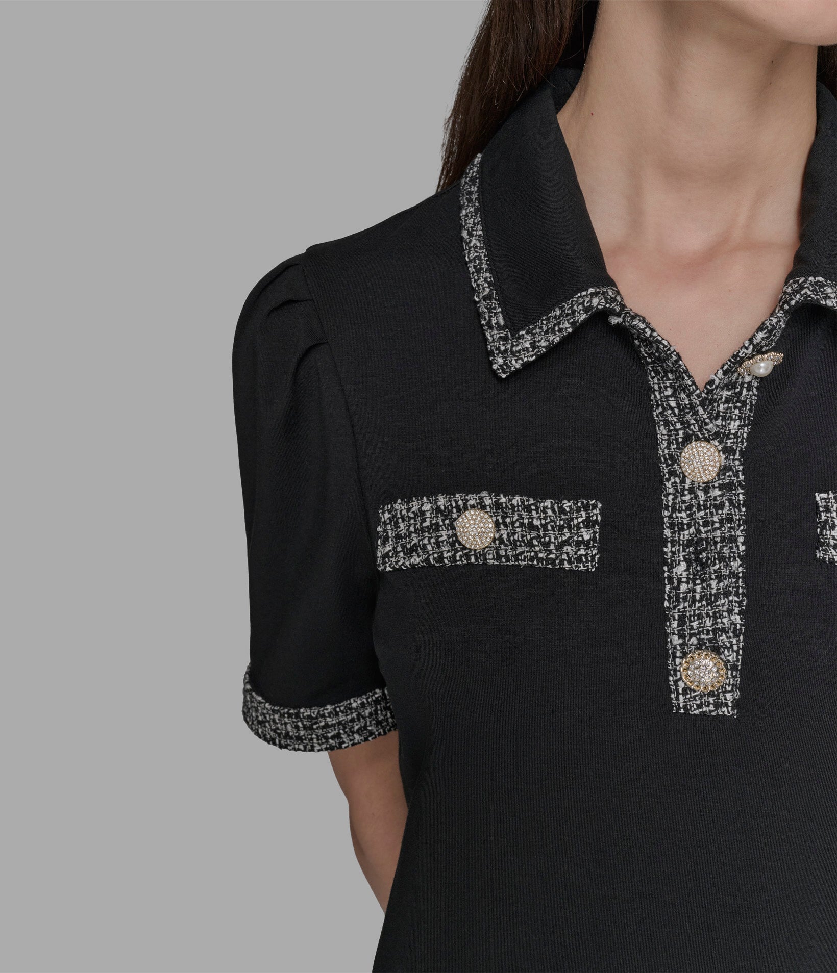 TWEED TRIM POLO DRESS VIEW 6 | WOMEN'S FALL COLLECTION TWEED TRIM POLO DRESS VIEW 6 | WOMEN'S FALL COLLECTION