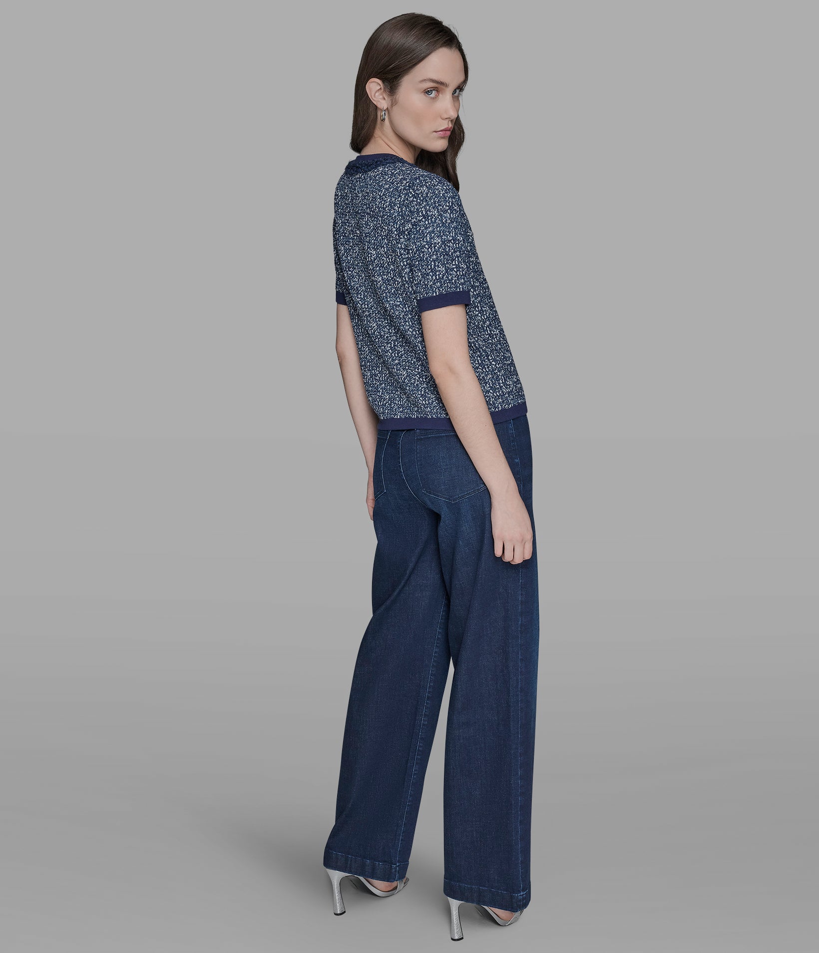 TWEED DENIM SWEATER View 2 | Gifts for Her TWEED DENIM SWEATER View 2 | Gifts for Her