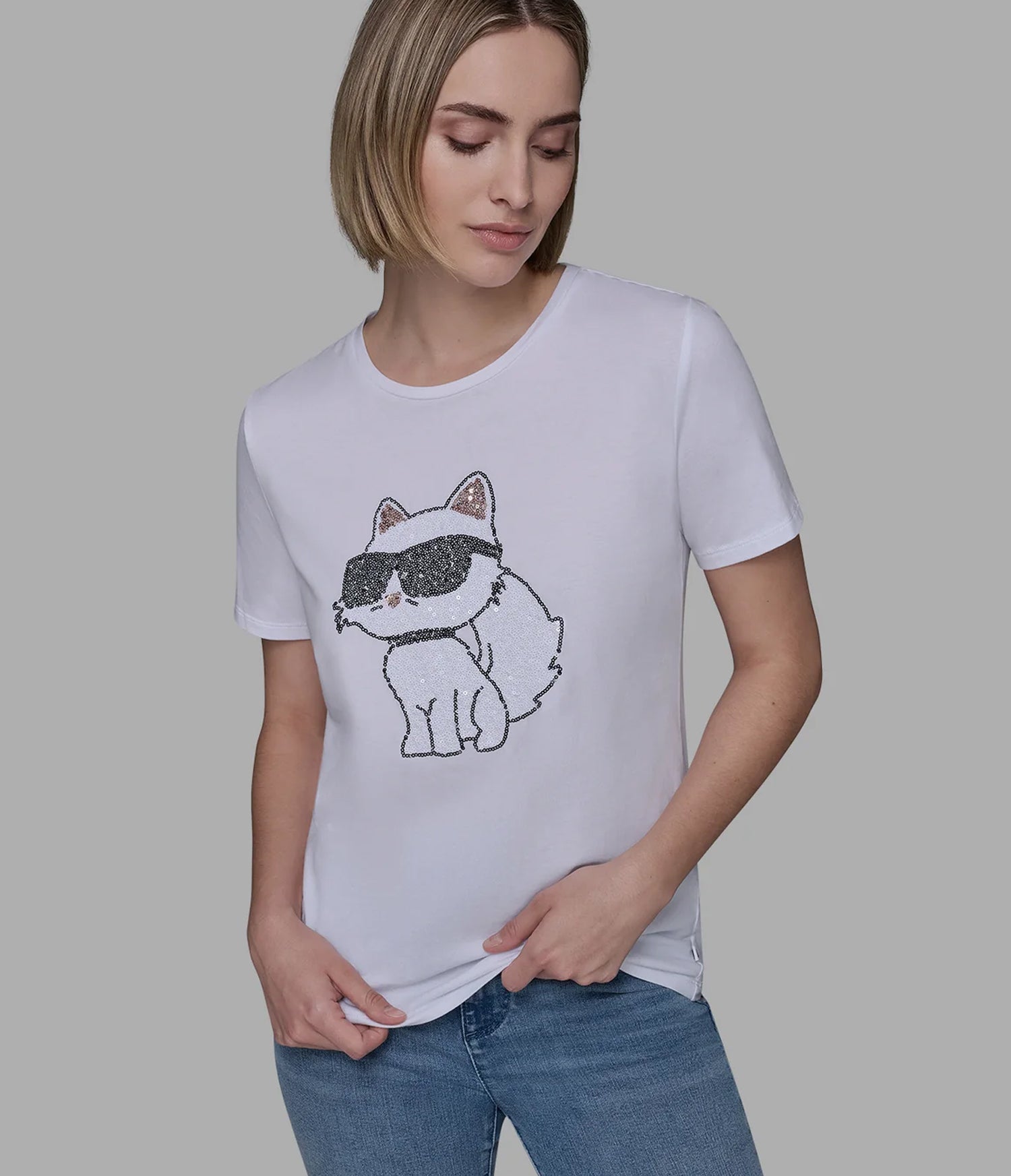 CHOUPETTE SEQUIN LOGO TEE View 1 | Women's Tees & Tanks CHOUPETTE SEQUIN LOGO TEE View 1 | Women's Tees & Tanks