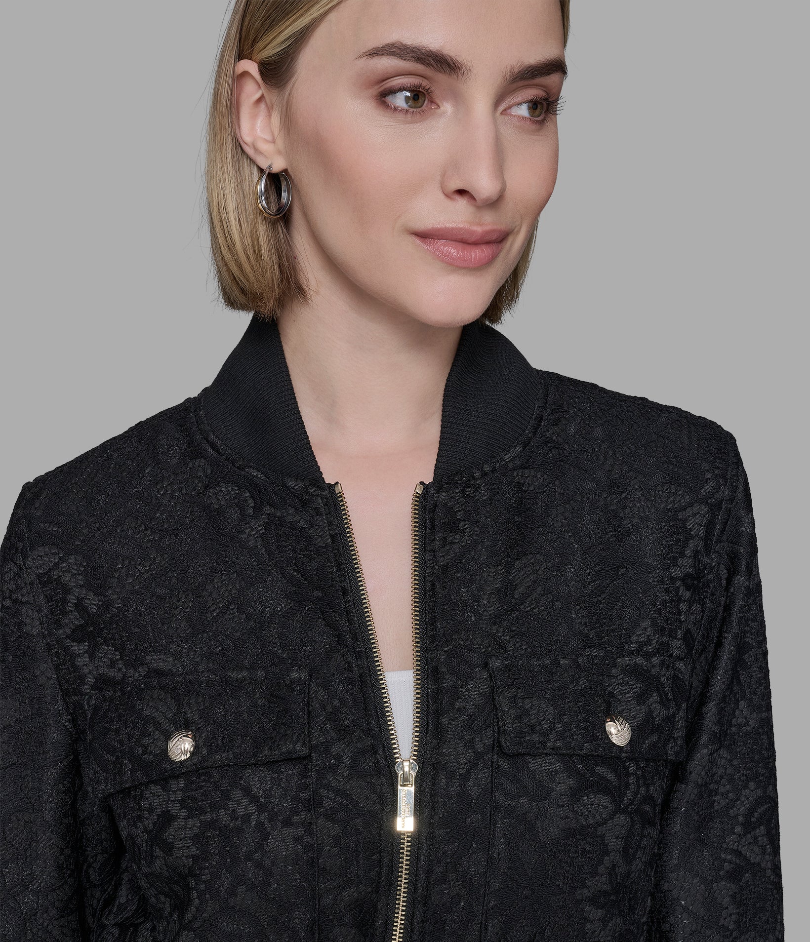 LACE SCUBA BOMBER JACKET VIEW 5 | Valentine's Day Shop LACE SCUBA BOMBER JACKET VIEW 5 | Valentine's Day Shop