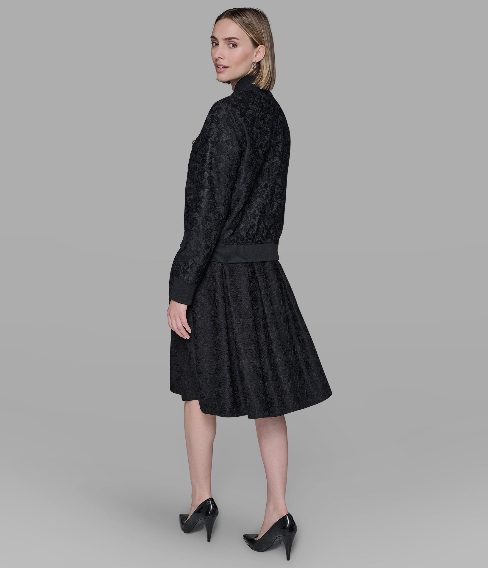 LACE SCUBA BOMBER JACKET View 2 | Jackets & Coats LACE SCUBA BOMBER JACKET View 2 | Jackets & Coats