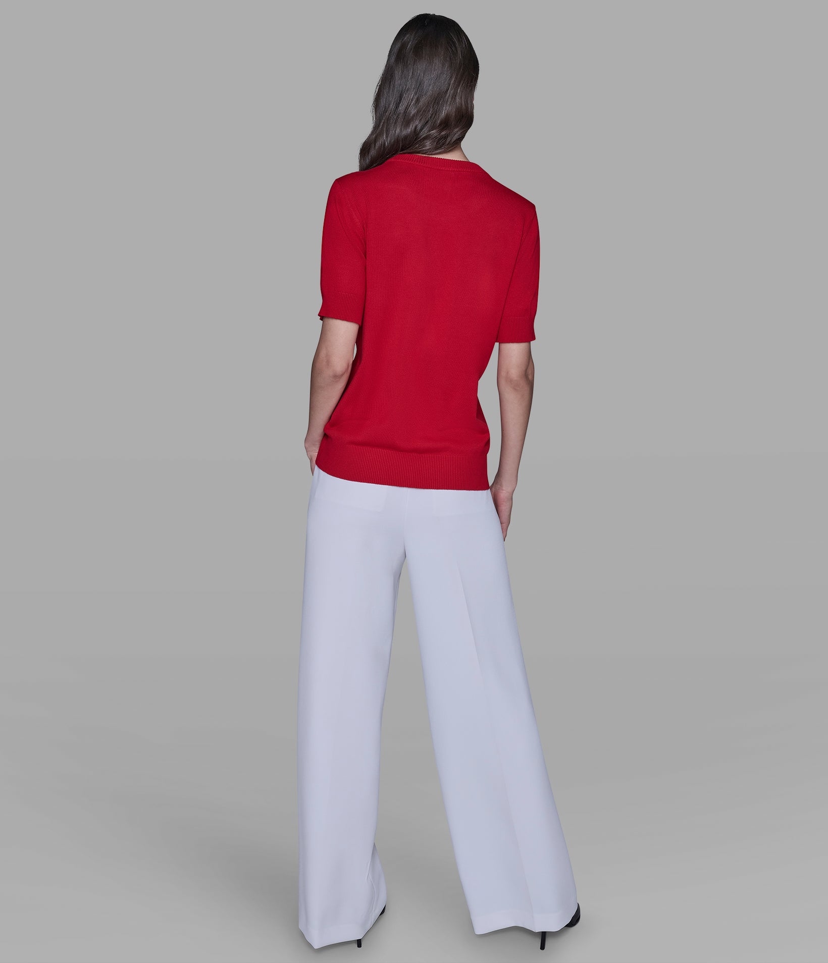 SHORT SLEEVE 3D BOWS SWEATER VIEW 3 SHORT SLEEVE 3D BOWS SWEATER VIEW 3