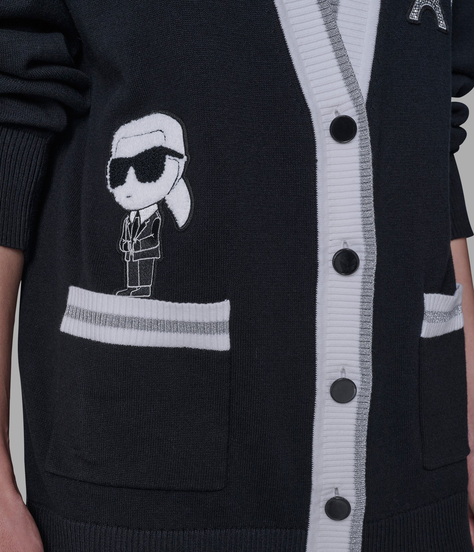 VARSITY CARDIGAN WITH PATCHES VIEW 5 | Women's Sale VARSITY CARDIGAN WITH PATCHES VIEW 5 | Women's Sale