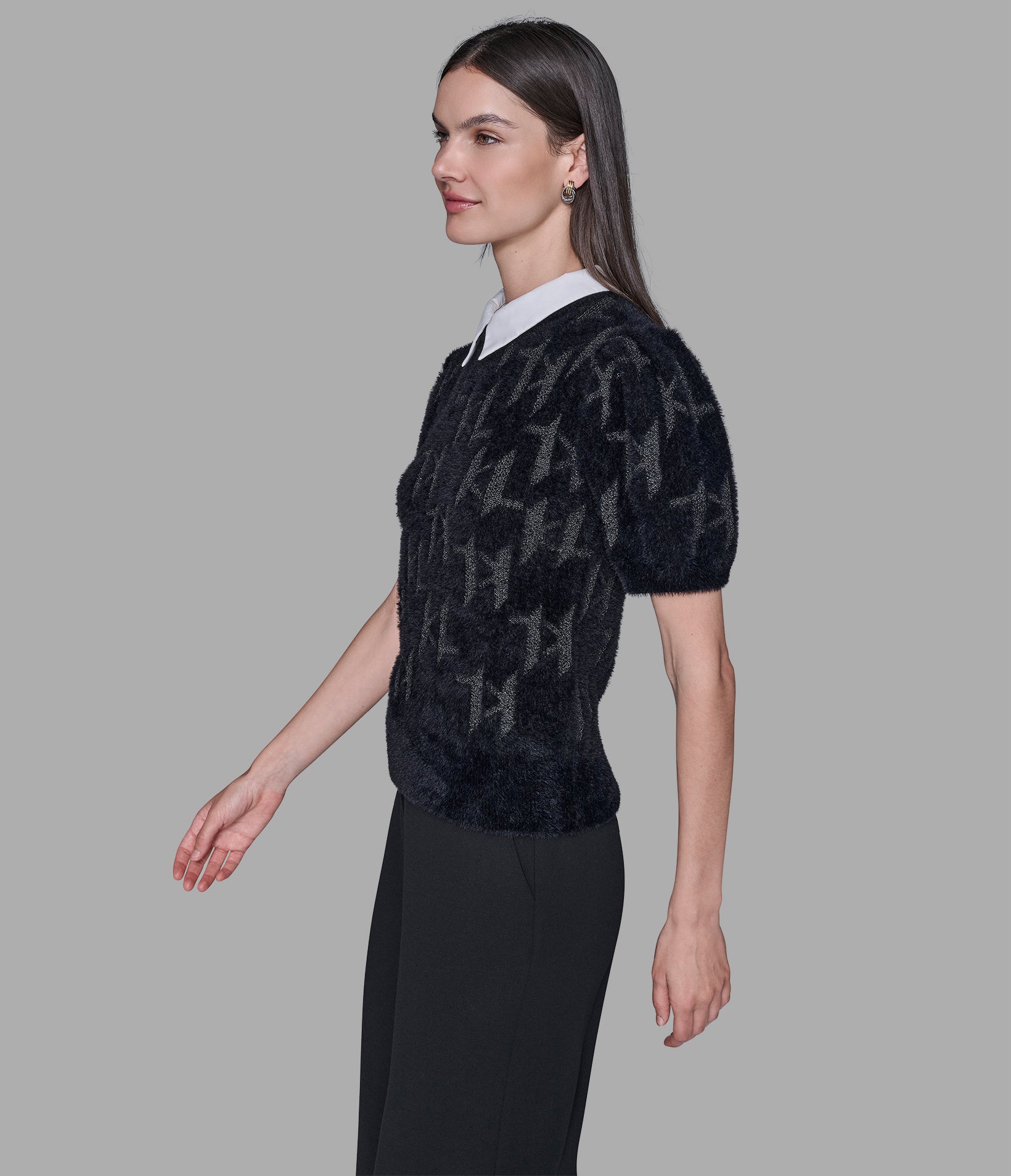 FUZZY KL SHORT SLEEVE SWEATER VIEW 4 | Women's Tops & Sweaters FUZZY KL SHORT SLEEVE SWEATER VIEW 4 | Women's Tops & Sweaters