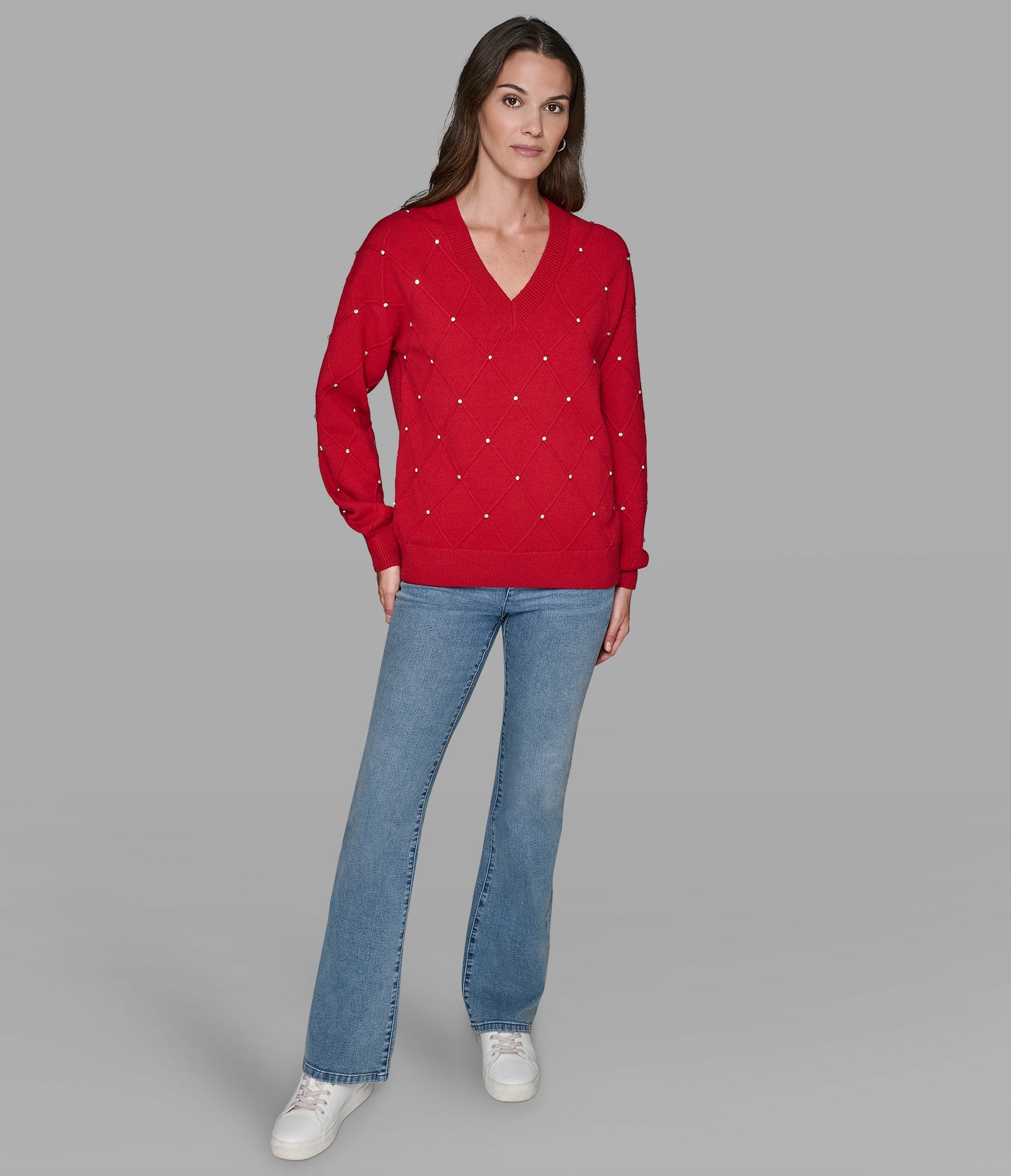 PEARL V-NECK SWEATER VIEW 4 | Valentine's Day Shop PEARL V-NECK SWEATER VIEW 4 | Valentine's Day Shop