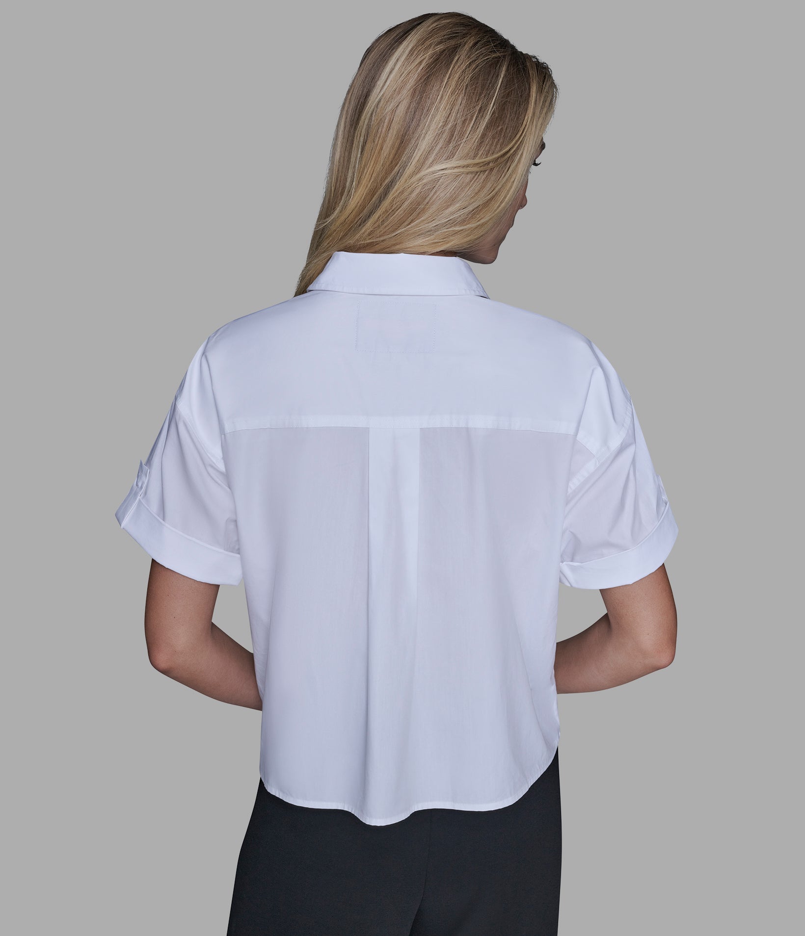 SHORT SLEEVE EMBROIDERED POPLIN SHIRT View 2 | Women's Sale SHORT SLEEVE EMBROIDERED POPLIN SHIRT View 2 | Women's Sale