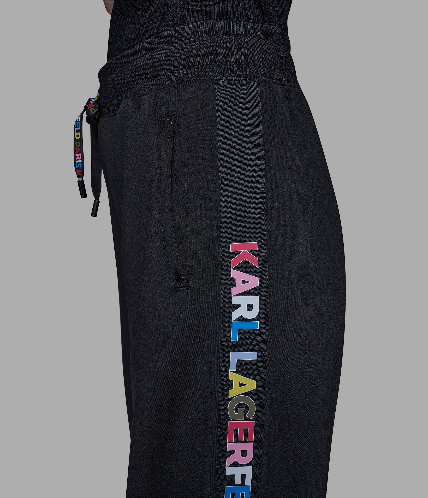 MULTI-COLOR LOGO TAPE TRACK PANT VIEW 4 | Women's Athleisure & Activewear MULTI-COLOR LOGO TAPE TRACK PANT VIEW 4 | Women's Athleisure & Activewear