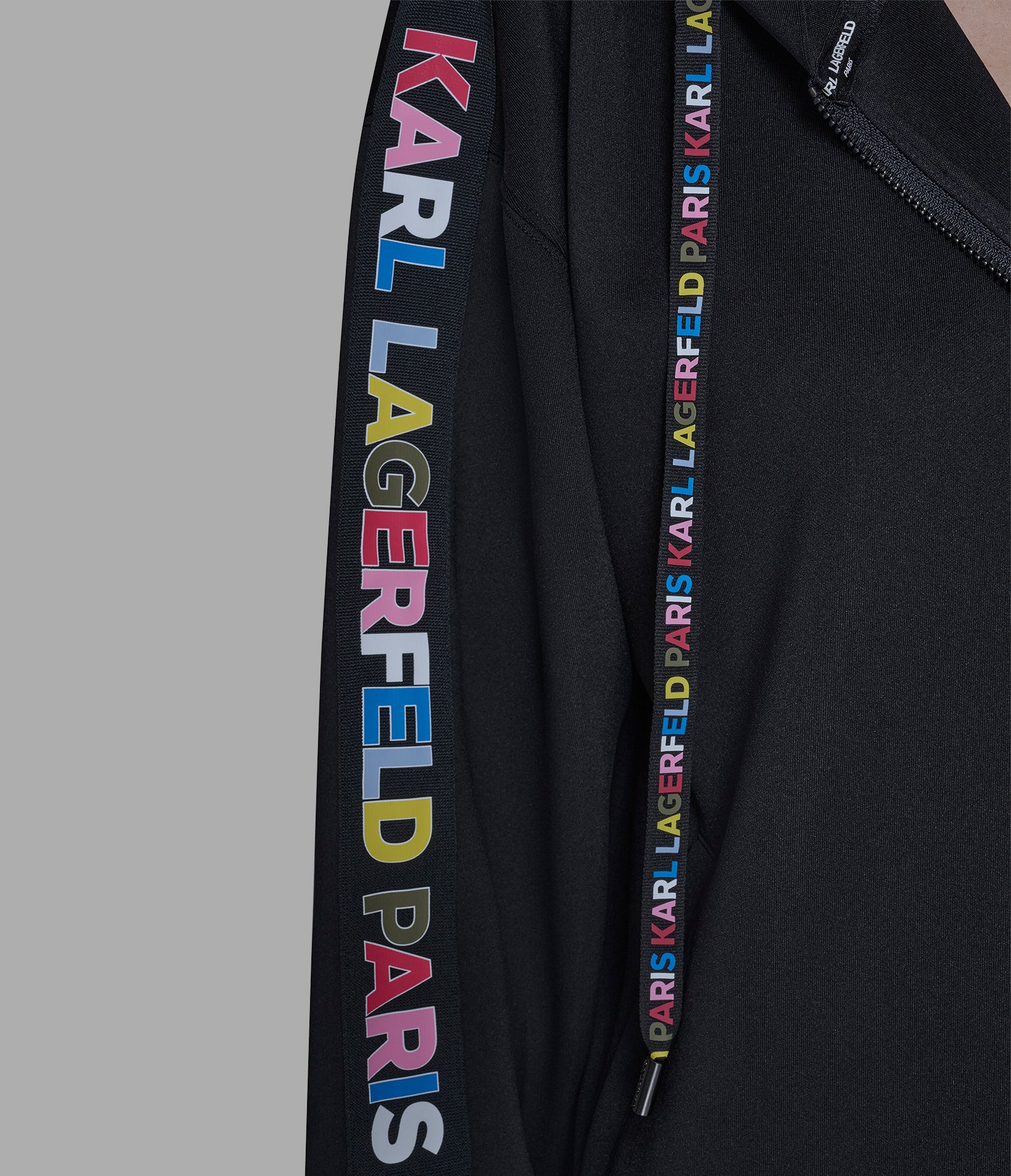 MULTI-COLOR LOGO TAPE FULL-ZIP HOODIE View 2 | Women's Athleisure & Activewear MULTI-COLOR LOGO TAPE FULL-ZIP HOODIE View 2 | Women's Athleisure & Activewear