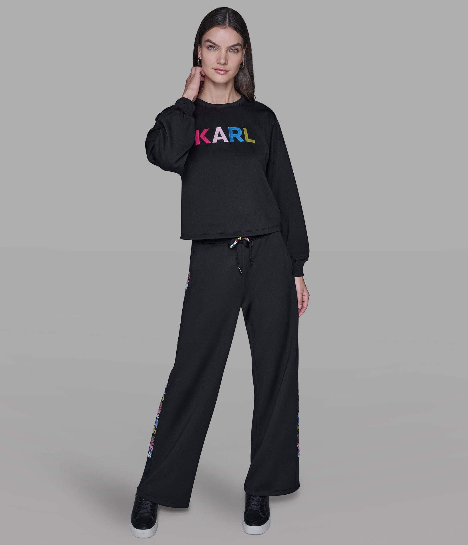 MULTI-COLOR LOGO SCUBA SWEATSHIRT VIEW 4 | Women's Athleisure & Activewear MULTI-COLOR LOGO SCUBA SWEATSHIRT VIEW 4 | Women's Athleisure & Activewear