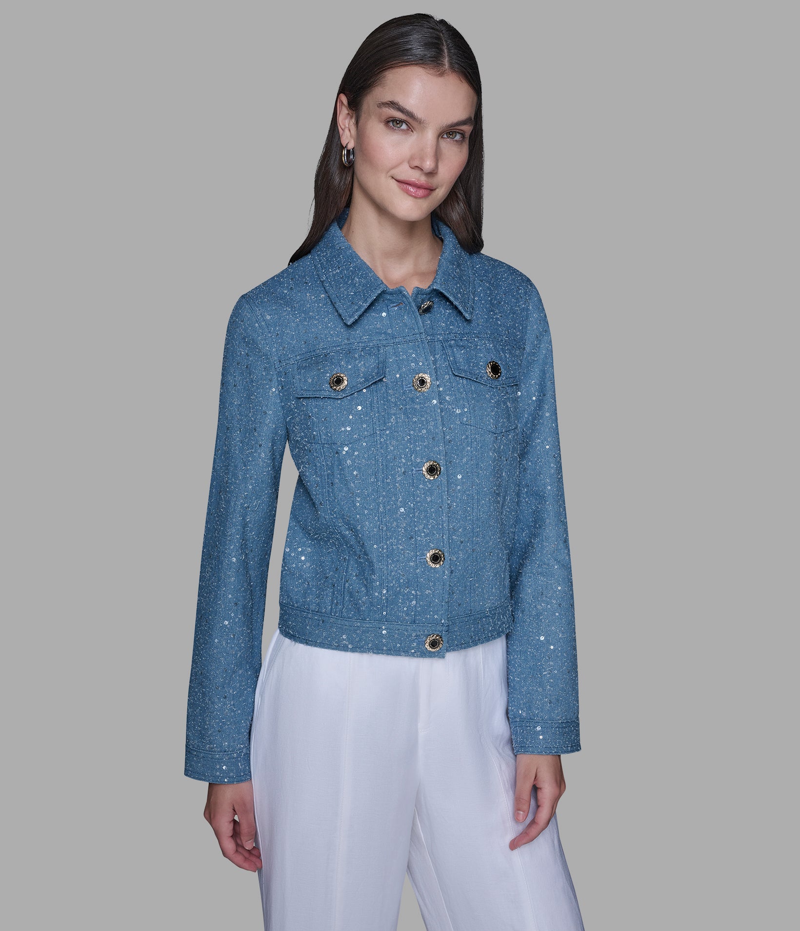 SEQUIN DENIM JACKET View 1 | Jackets & Coats SEQUIN DENIM JACKET View 1 | Jackets & Coats