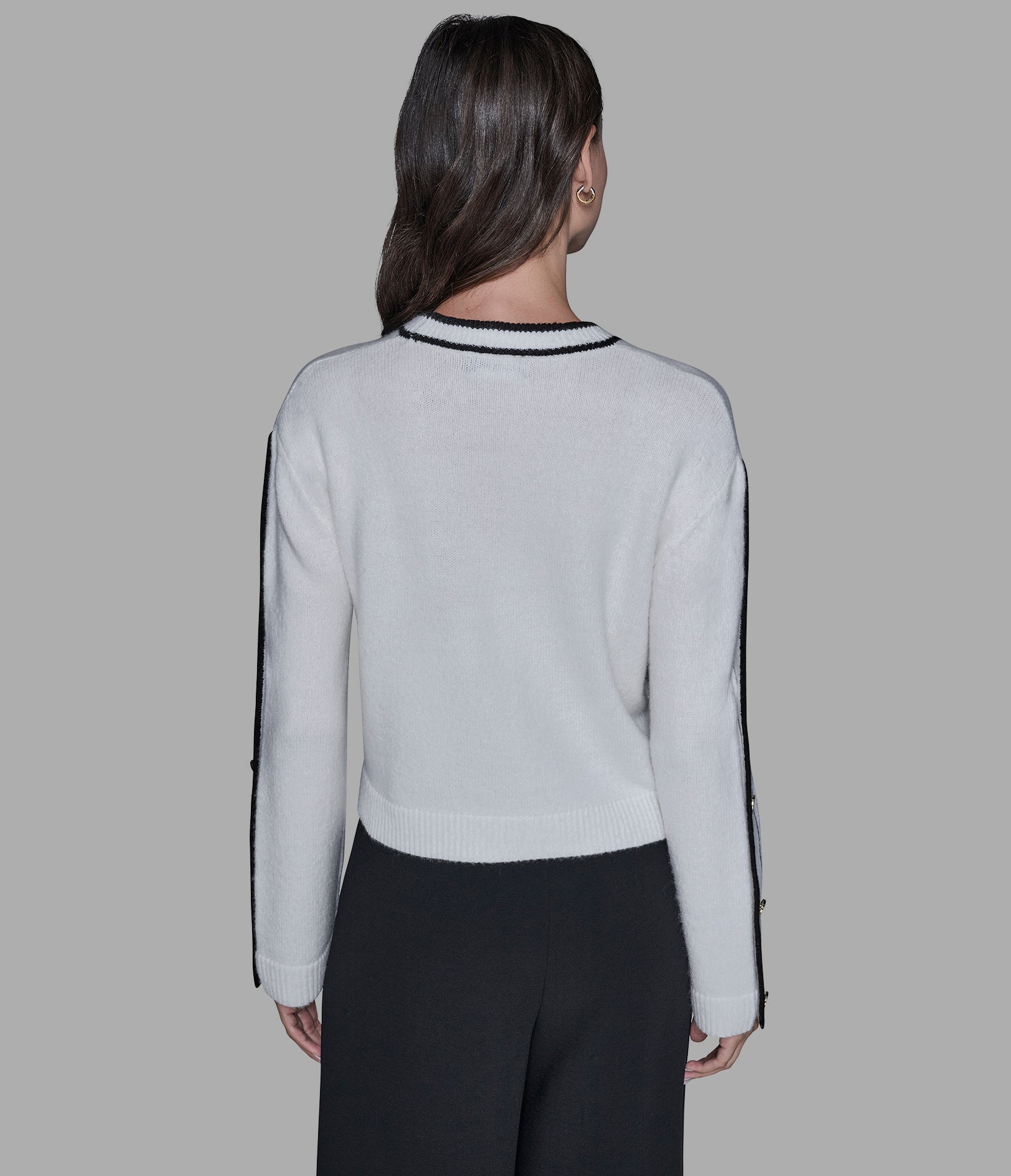 BUTTON SLEEVE PULLOVER SWEATER View 2 | Women's Tops & Sweaters BUTTON SLEEVE PULLOVER SWEATER View 2 | Women's Tops & Sweaters