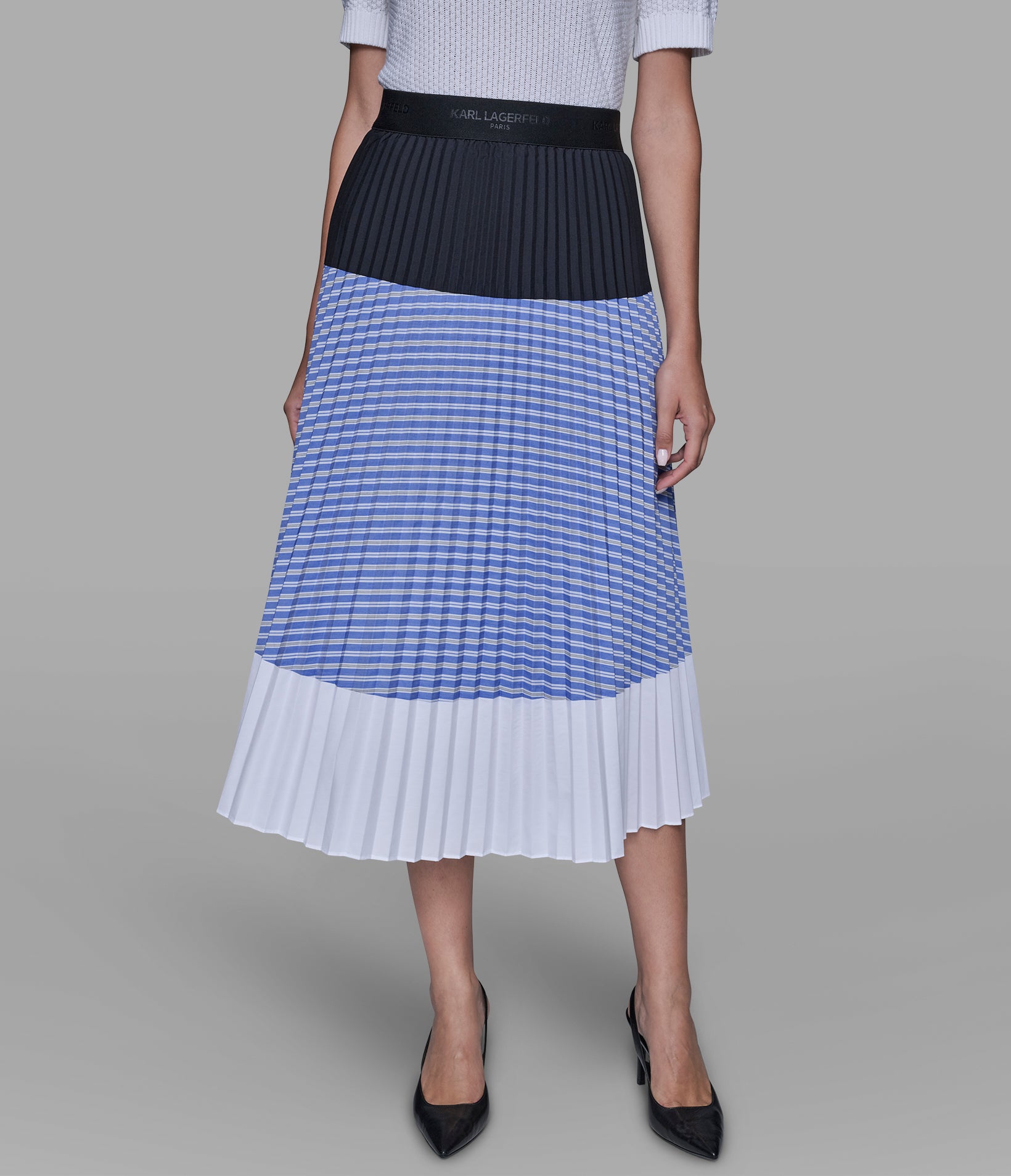 PLEATED COLORBLOCK SKIRT View 1 | Women's Skirts PLEATED COLORBLOCK SKIRT View 1 | Women's Skirts