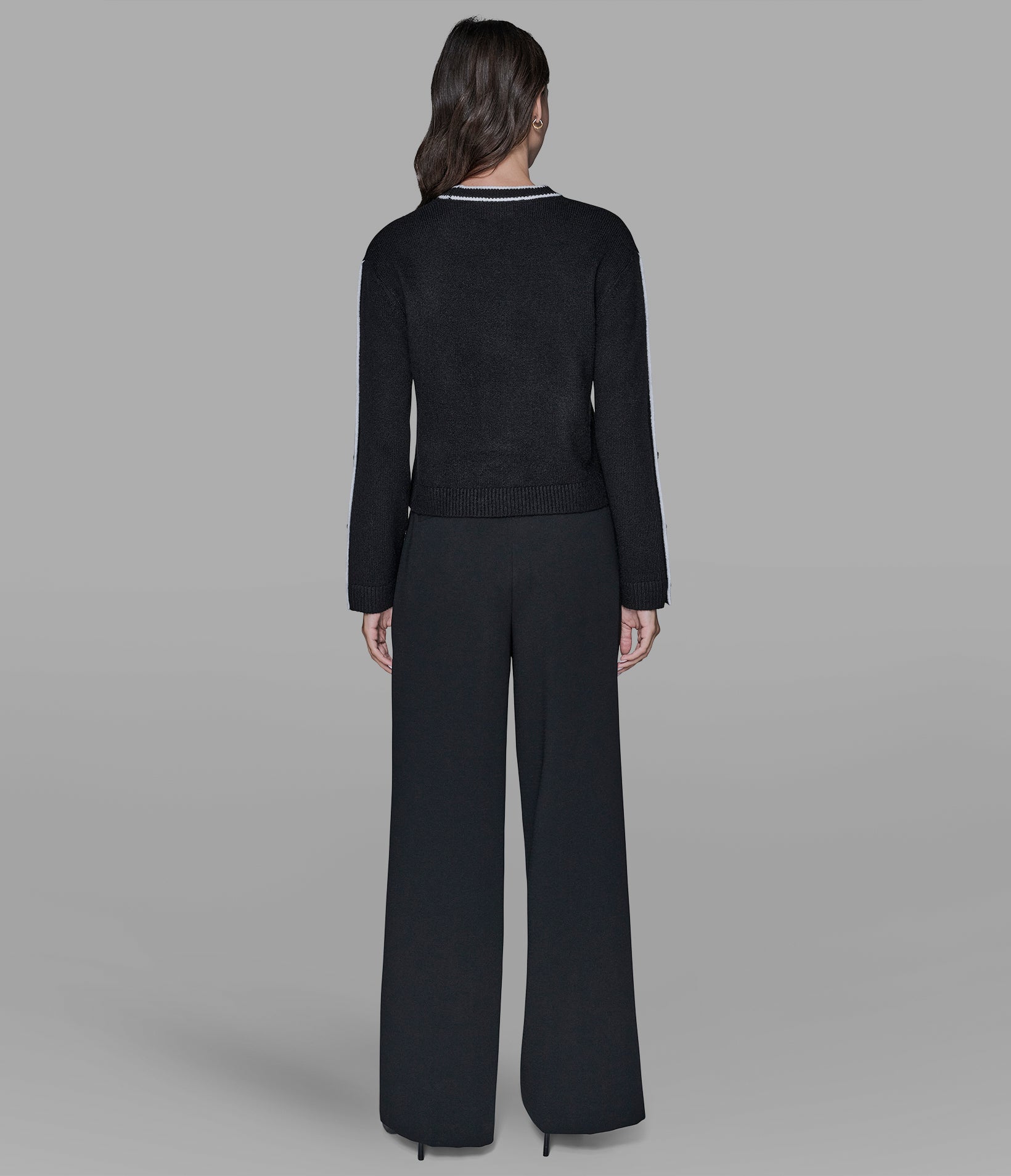 BUTTON SLEEVE PULLOVER SWEATER VIEW 5 BUTTON SLEEVE PULLOVER SWEATER VIEW 5