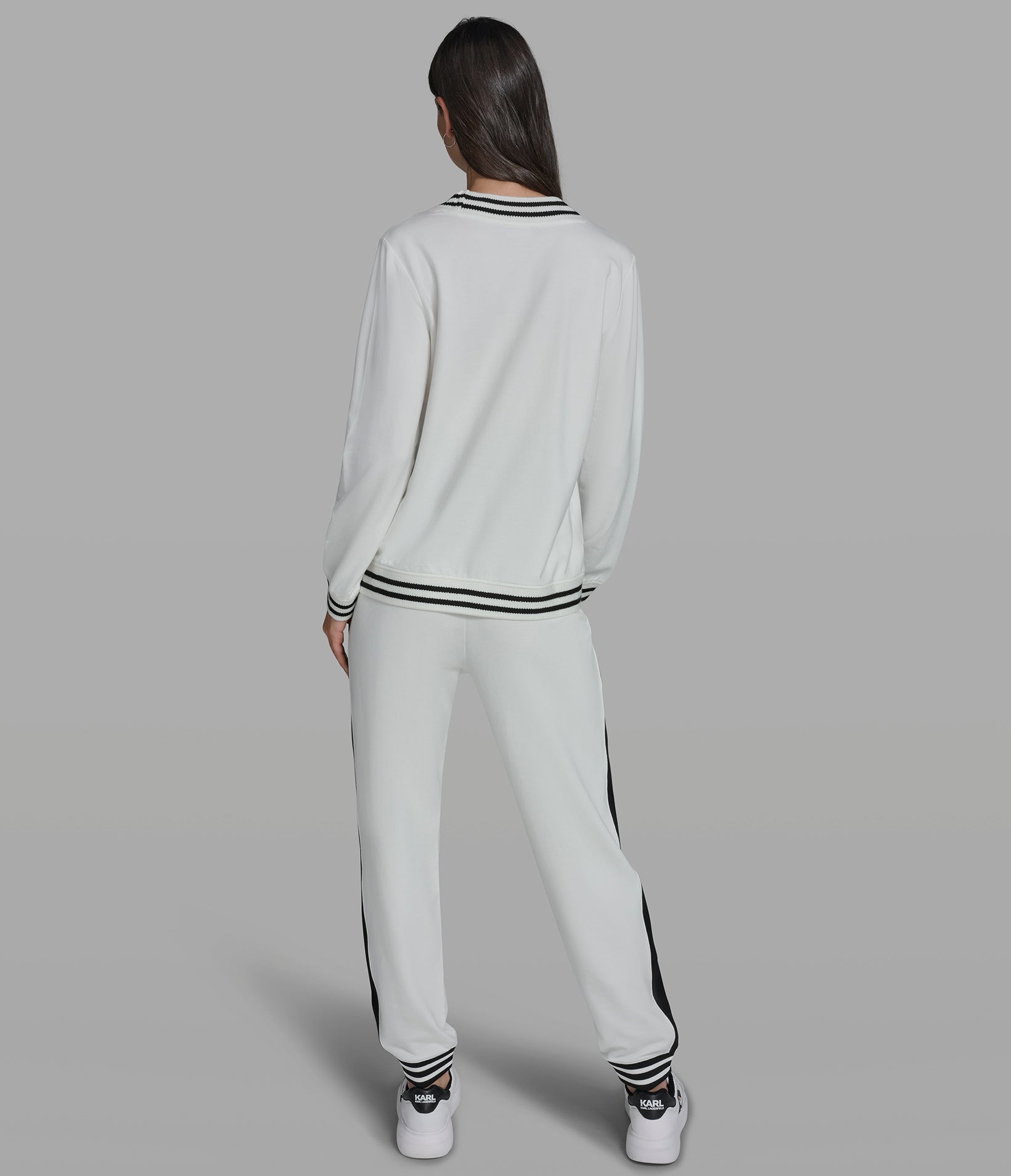 VARSITY PATCH V-NECK SWEATSHIRT VIEW 5 VARSITY PATCH V-NECK SWEATSHIRT VIEW 5