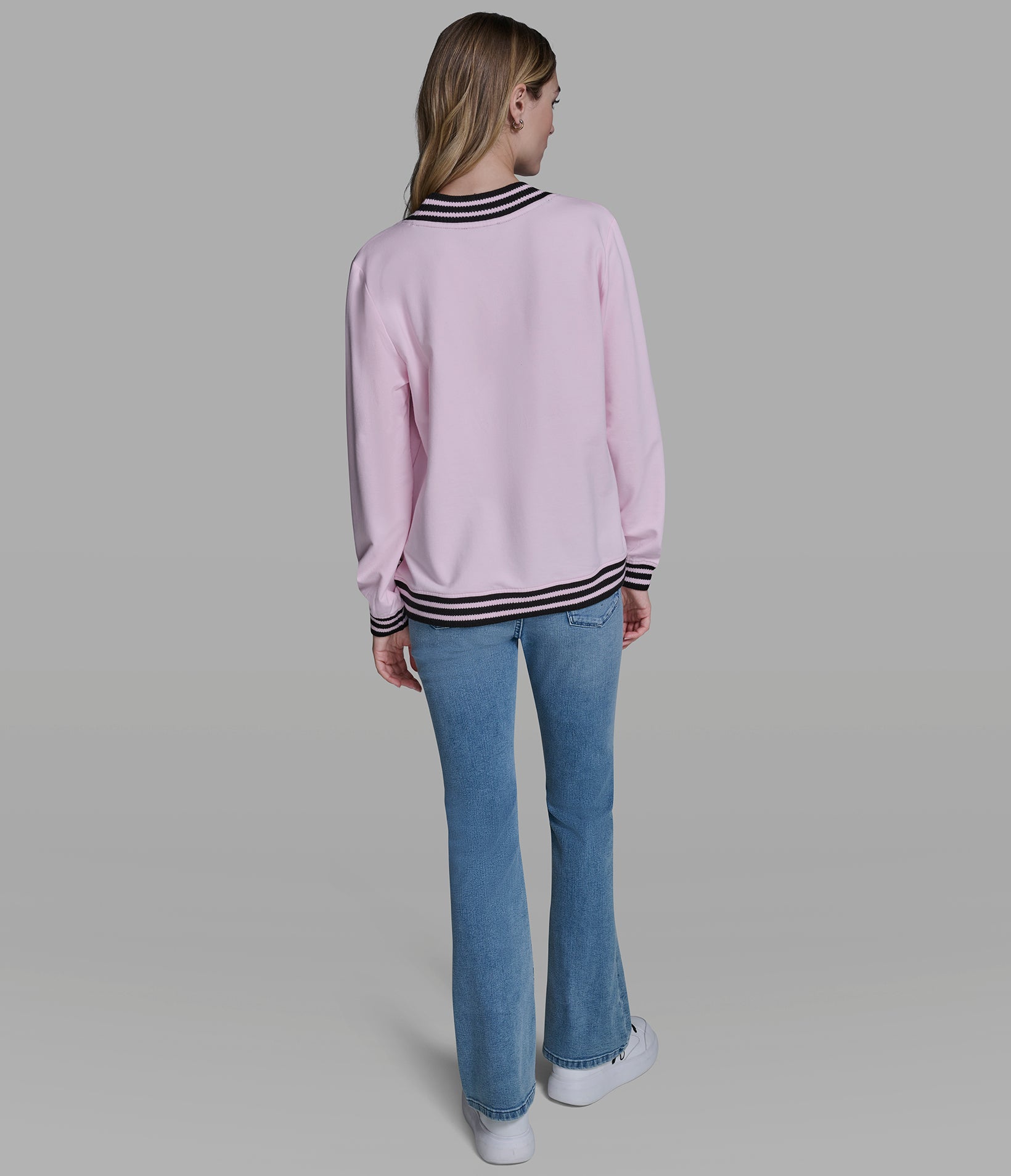 VARSITY PATCH V-NECK SWEATSHIRT VIEW 5 VARSITY PATCH V-NECK SWEATSHIRT VIEW 5