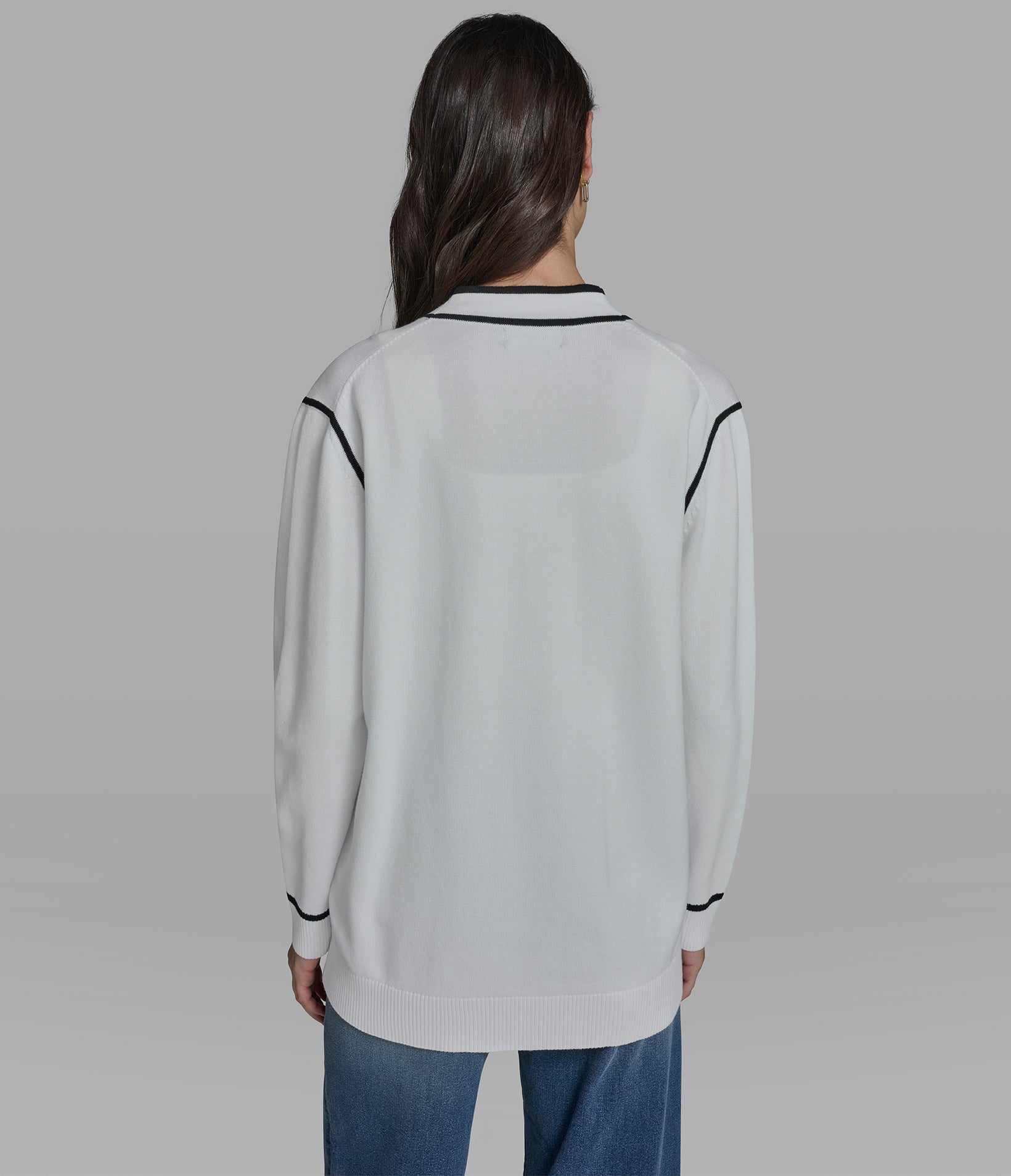 VARSITY CARDIGAN WITH PATCHES VIEW 3 | Women's Tops & Sweaters VARSITY CARDIGAN WITH PATCHES VIEW 3 | Women's Tops & Sweaters