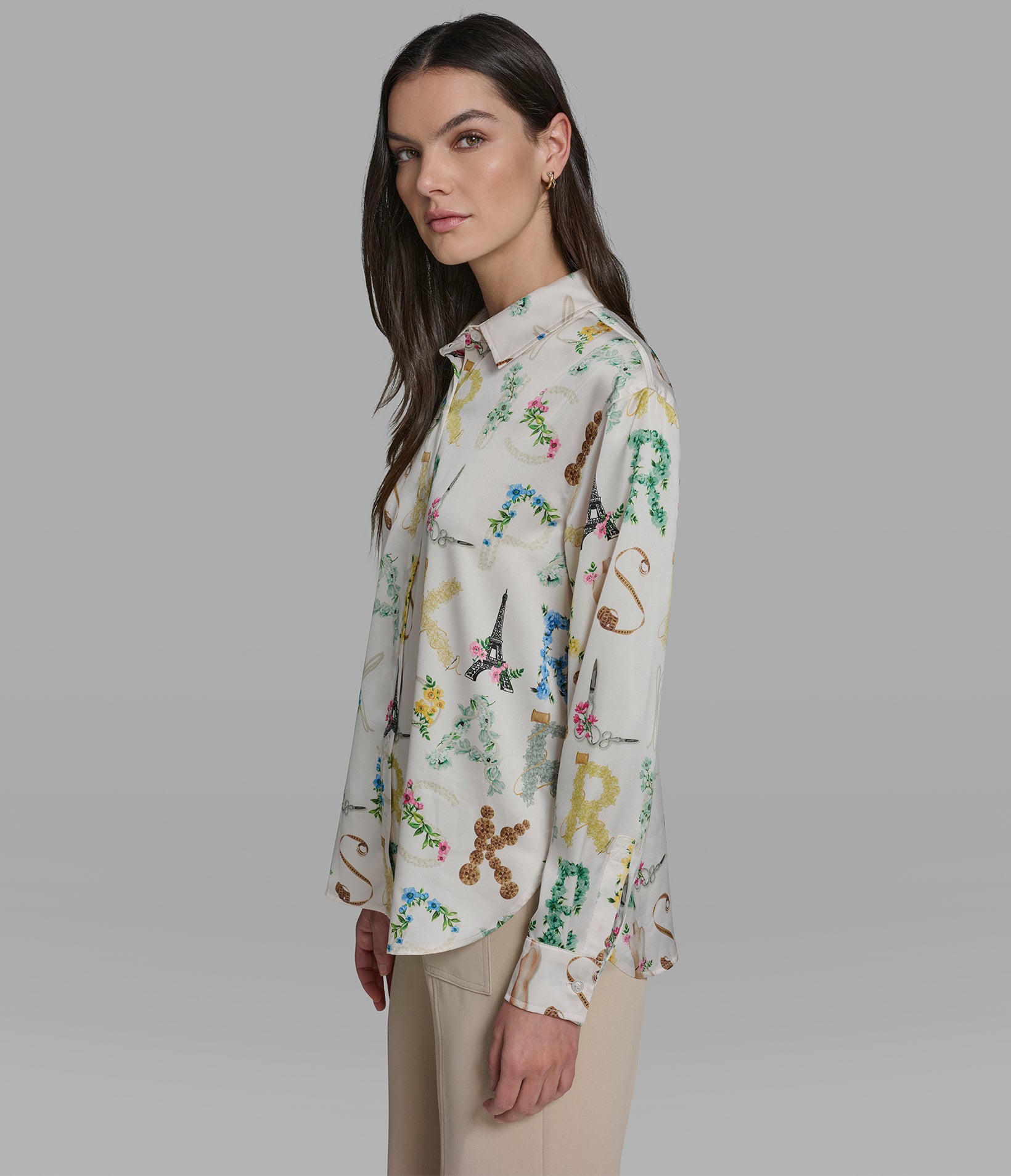 LONG SLEEVE KARL ATELIER PRINT BLOUSE VIEW 3 | New Arrivals LONG SLEEVE KARL ATELIER PRINT BLOUSE VIEW 3 | New Arrivals