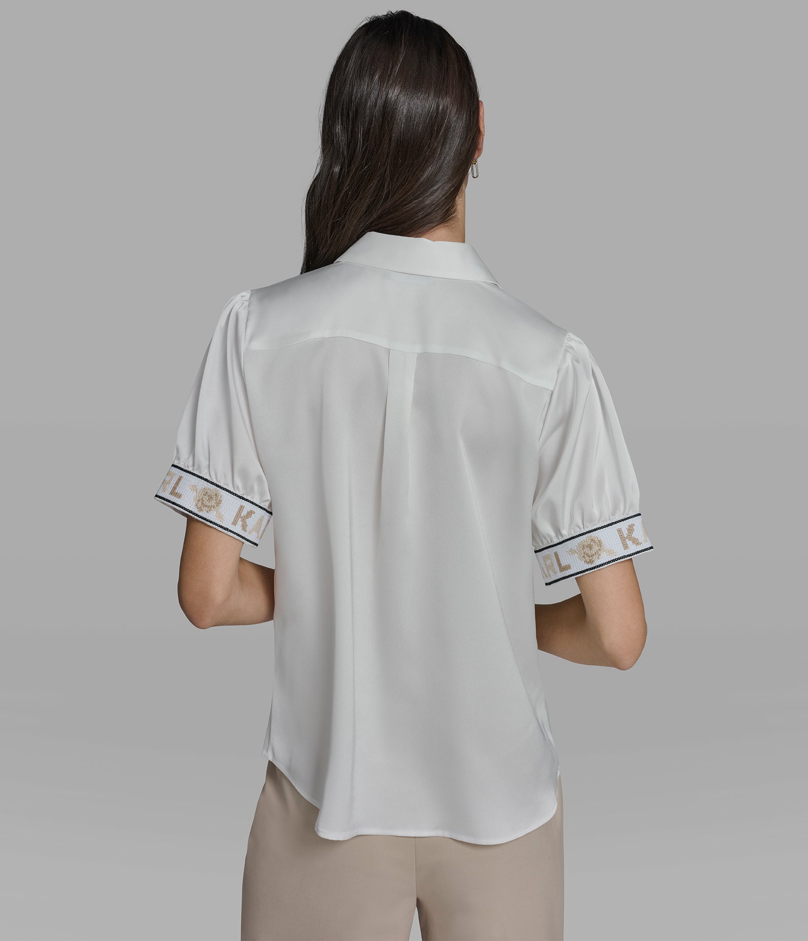 KARL CUFF LOGO BLOUSE View 2 | New Arrivals KARL CUFF LOGO BLOUSE View 2 | New Arrivals
