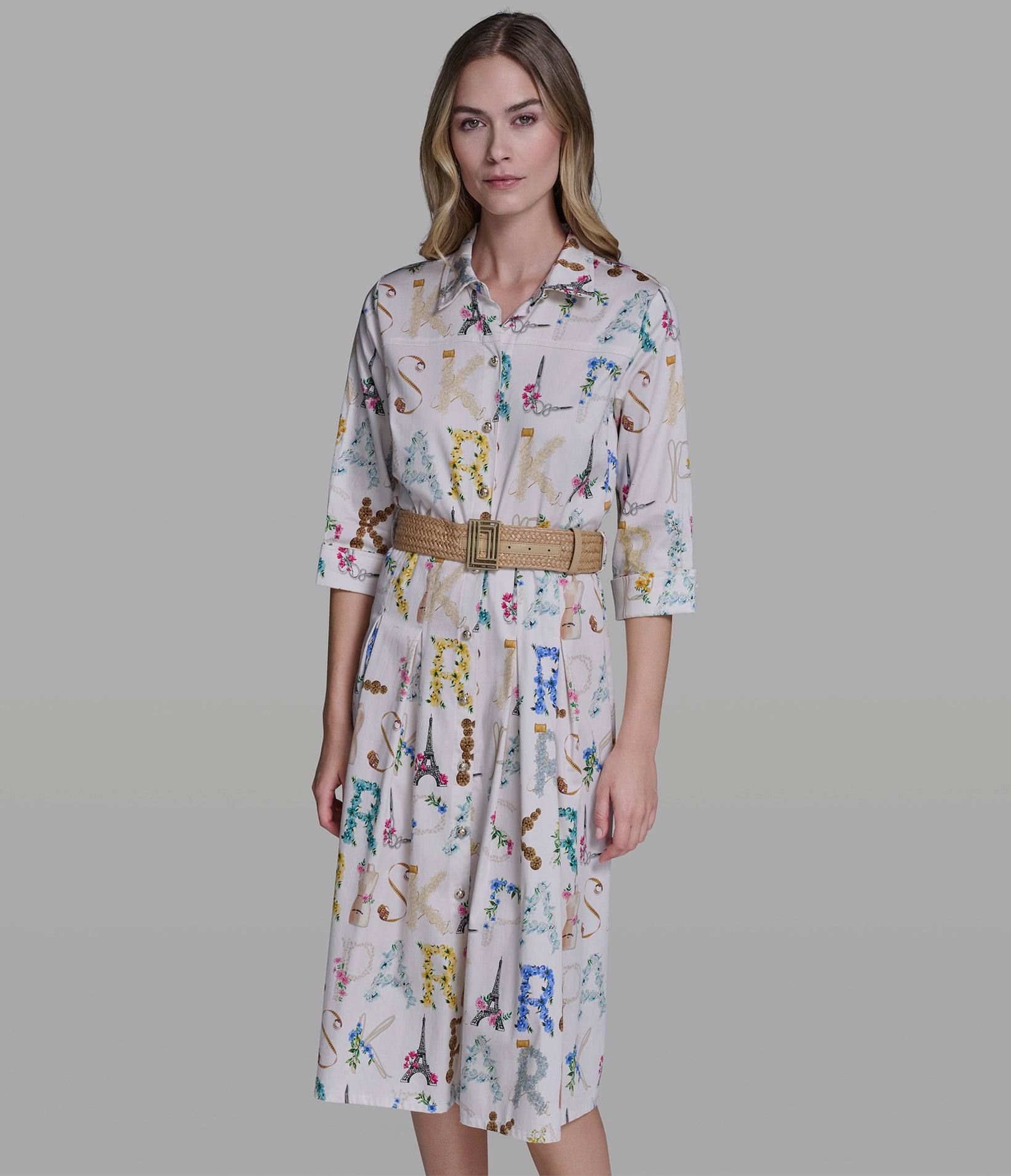PRINTED MIDI SHIRT DRESS WITH BELT VIEW 4 | Women's Dresses & Jumpsuits PRINTED MIDI SHIRT DRESS WITH BELT VIEW 4 | Women's Dresses & Jumpsuits