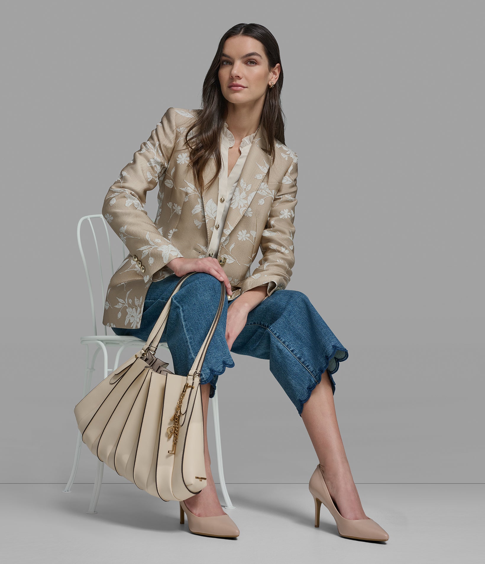 FLORAL JACQUARD BLAZER View 1 | New Arrivals FLORAL JACQUARD BLAZER View 1 | New Arrivals