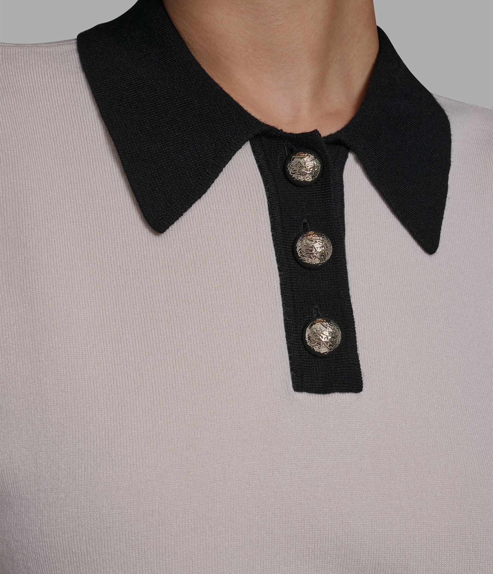 COLORBLOCKED POLO SWEATER VIEW 7 COLORBLOCKED POLO SWEATER VIEW 7