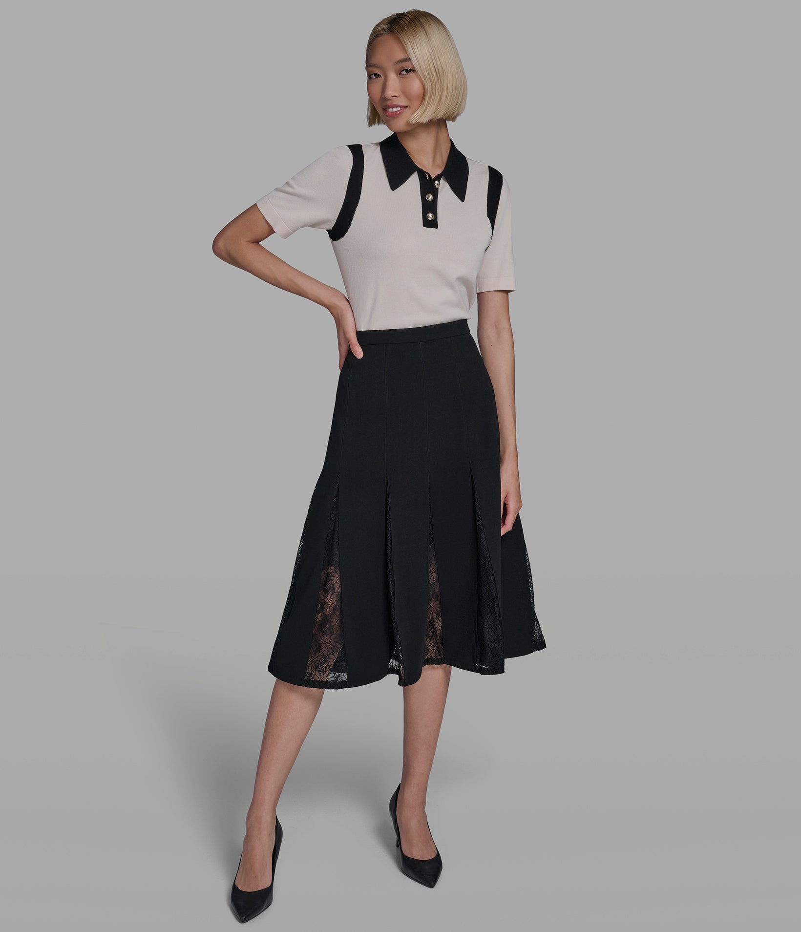 COLORBLOCKED POLO SWEATER VIEW 5 COLORBLOCKED POLO SWEATER VIEW 5