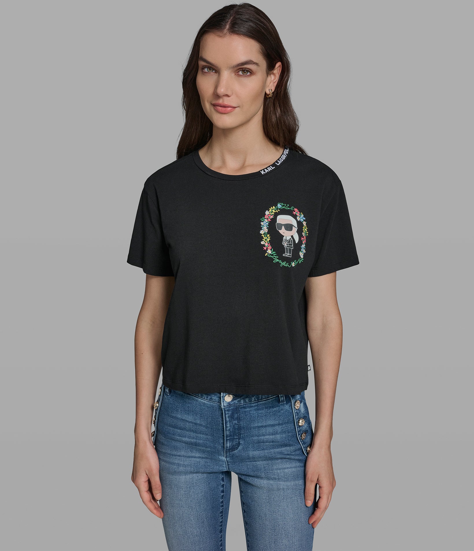 FLORAL FRAME KARL TEE VIEW 4 | Women's Clothing FLORAL FRAME KARL TEE VIEW 4 | Women's Clothing