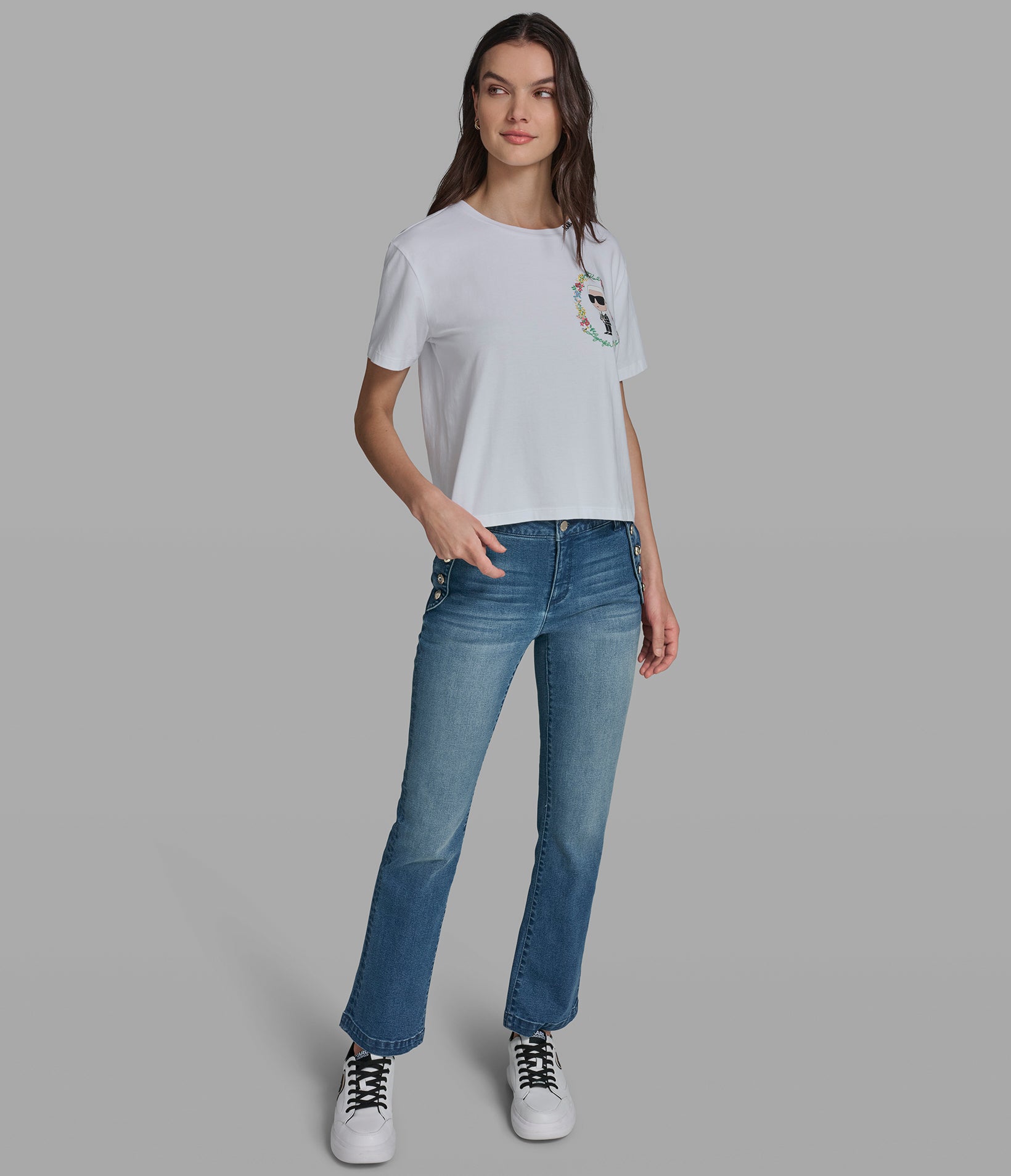 FLORAL FRAME KARL TEE VIEW 4 FLORAL FRAME KARL TEE VIEW 4