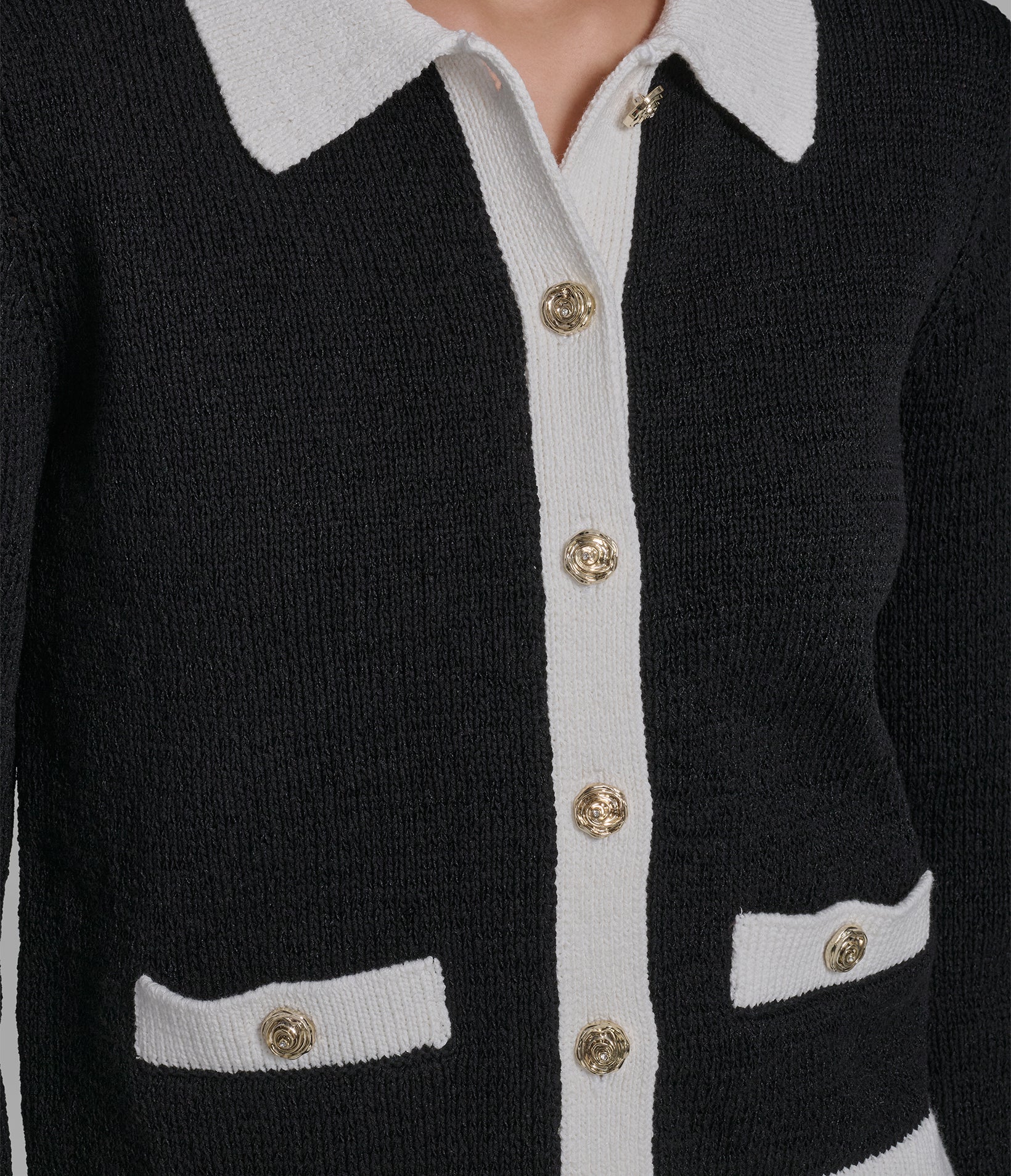 CONTRAST TRIM CARDIGAN VIEW 6 CONTRAST TRIM CARDIGAN VIEW 6