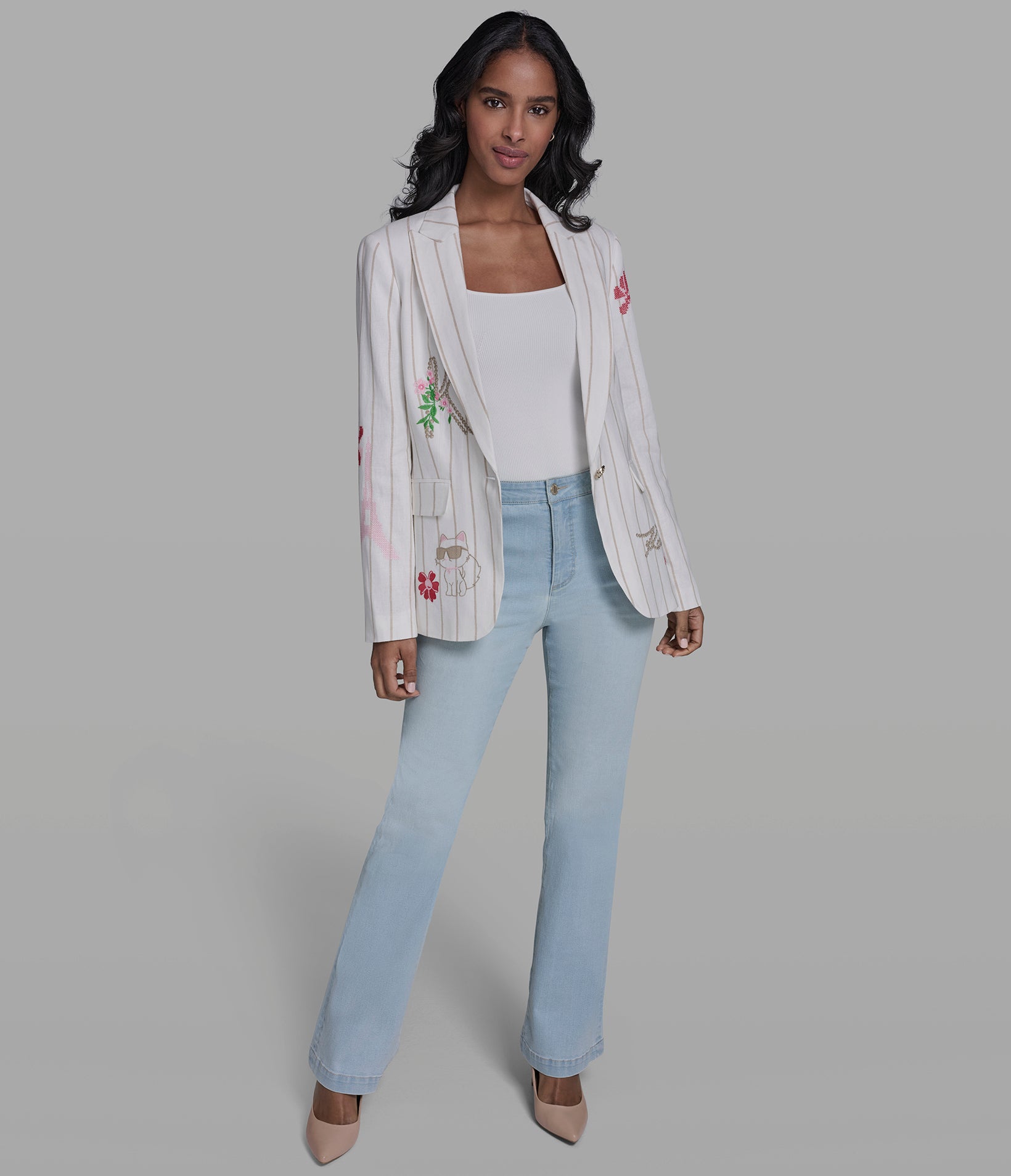 WHIMSY STRIPED BLAZER VIEW 4 | New Women's Clothing WHIMSY STRIPED BLAZER VIEW 4 | New Women's Clothing