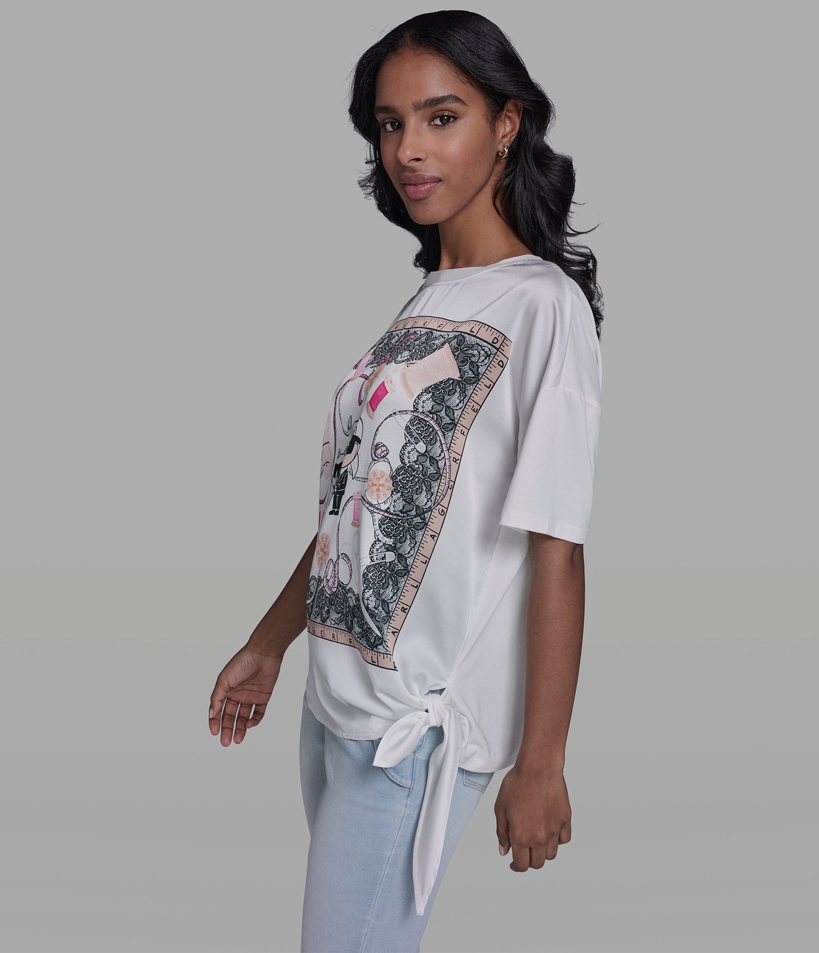 SHORT SLEEVE MIXED MEDIA DUO TOP VIEW 3 | New Women's Clothing SHORT SLEEVE MIXED MEDIA DUO TOP VIEW 3 | New Women's Clothing