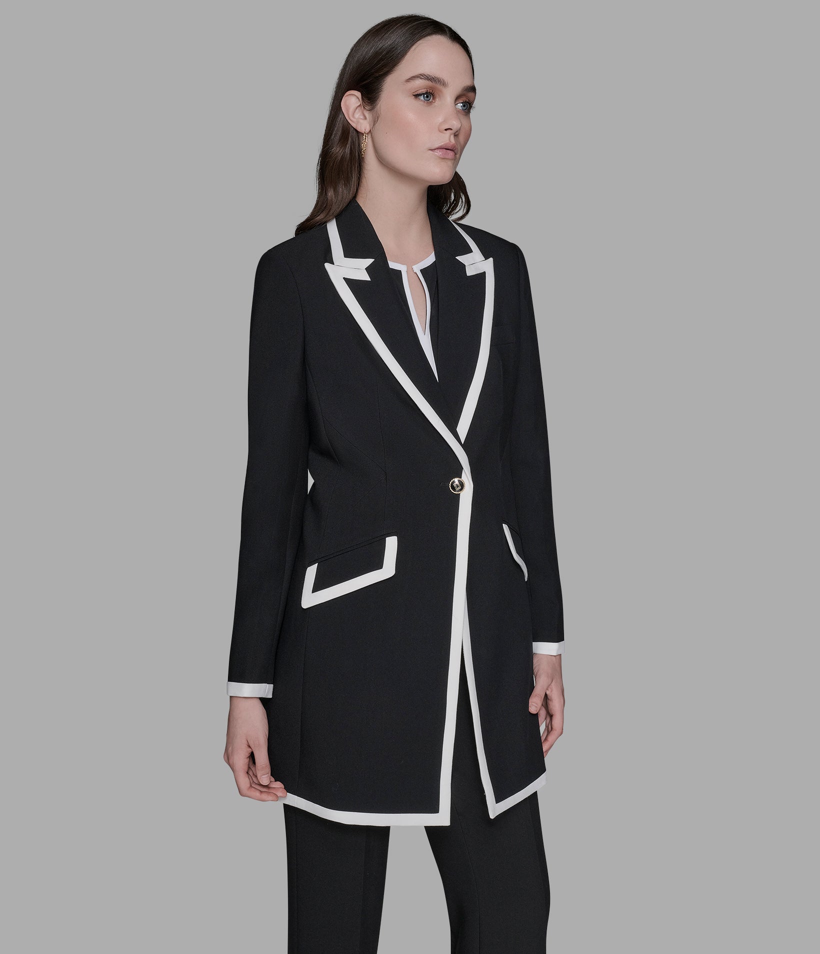 CONTRAST TRIM OVERCOAT VIEW 4 | Jackets & Coats CONTRAST TRIM OVERCOAT VIEW 4 | Jackets & Coats